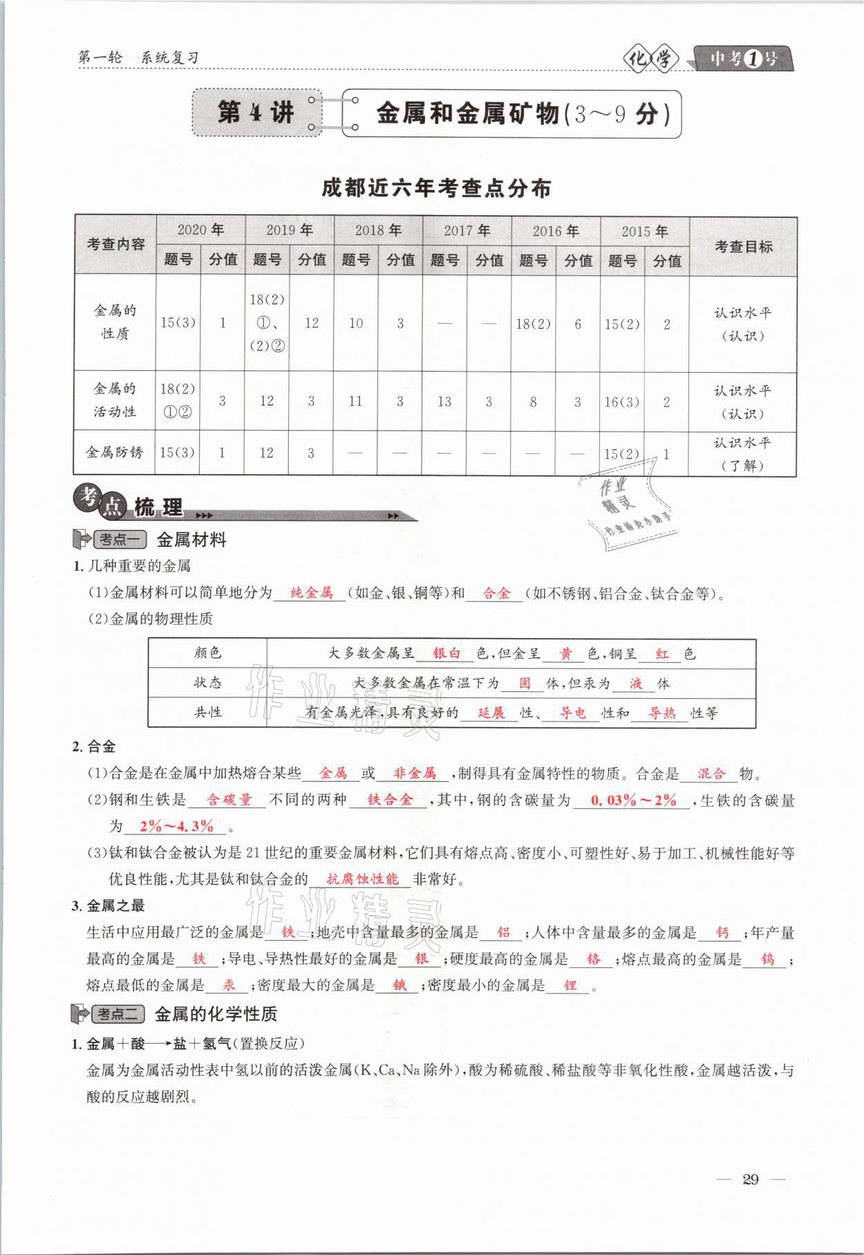2021年中考1號化學(xué) 第29頁