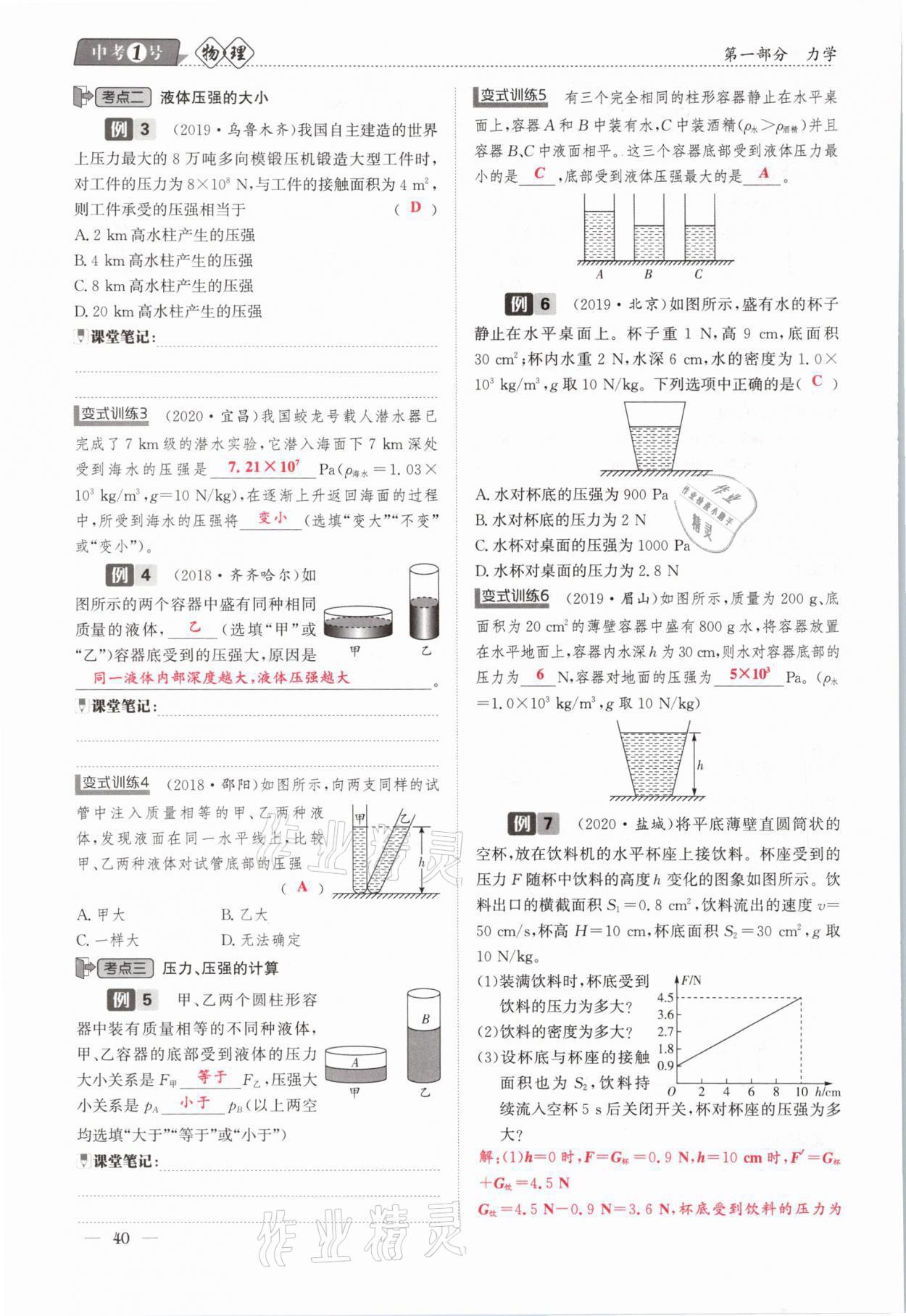 2021年中考1號物理 第40頁