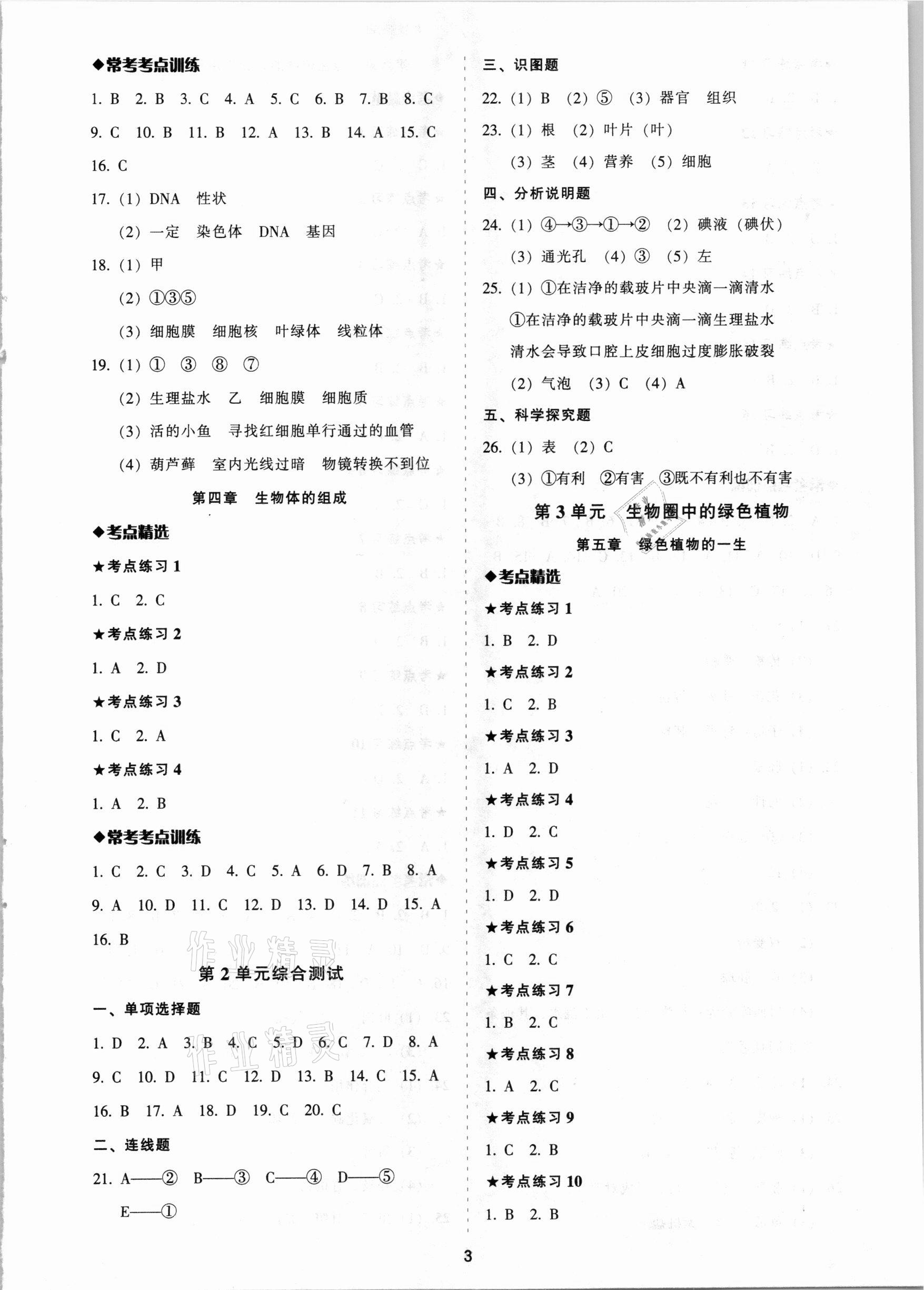 2021年中考備考全攻略生物 第3頁