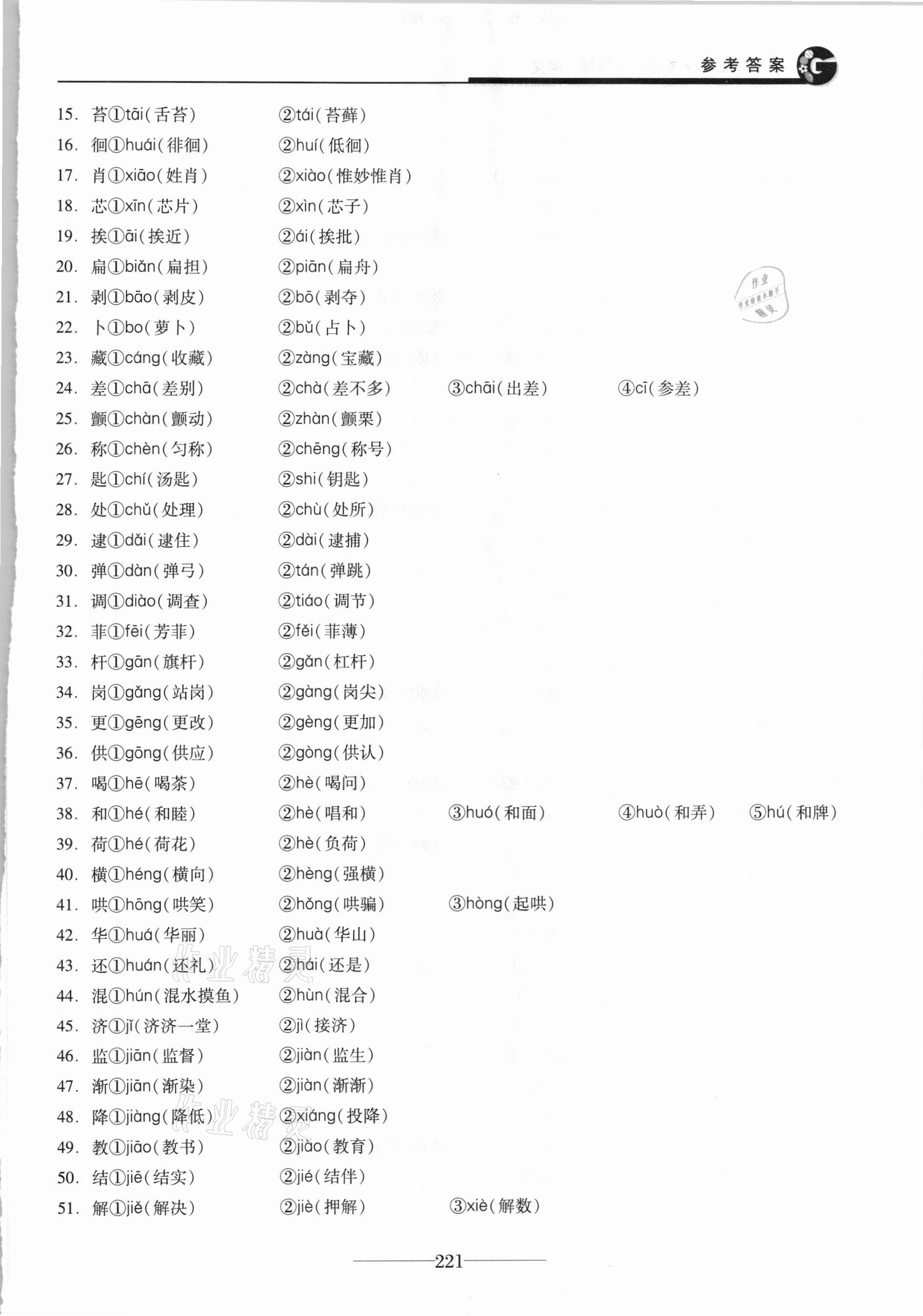 2021年初中學(xué)業(yè)水平考試復(fù)習(xí)指導(dǎo)語文 參考答案第4頁