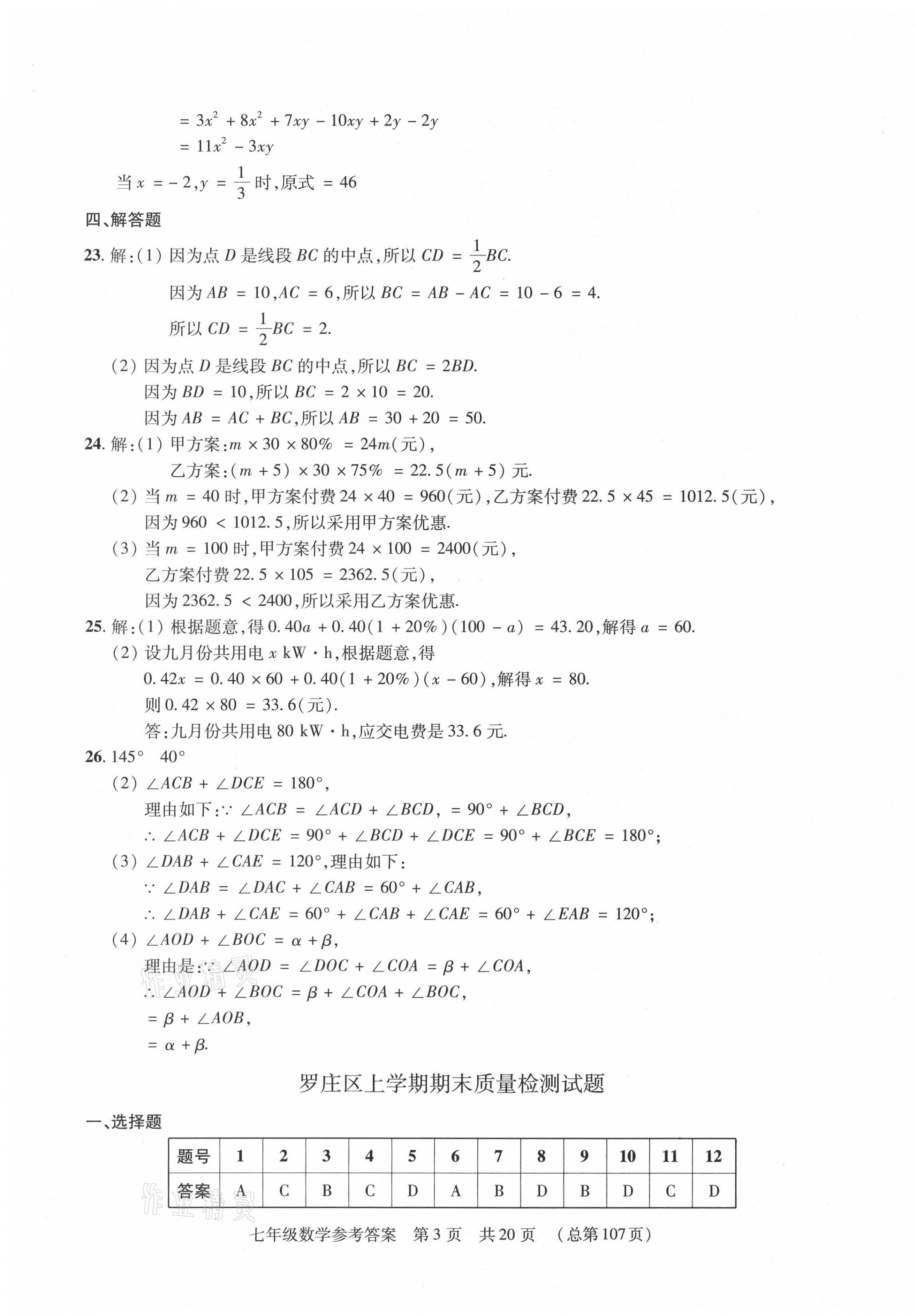 2020年輕松贏考七年級數學上冊人教版臨沂專版開明出版社 第3頁