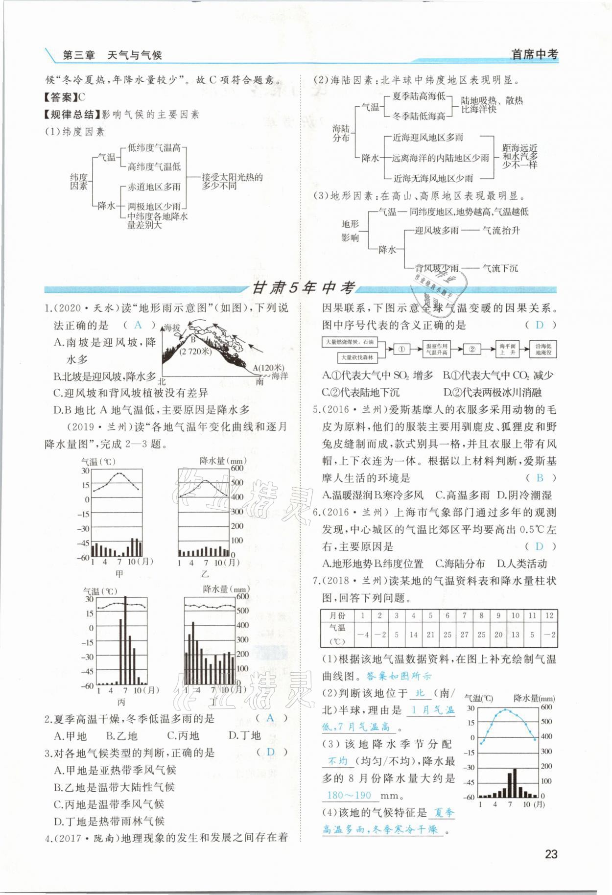 2021年首席中考地理甘肅專版&nbsp;第19頁