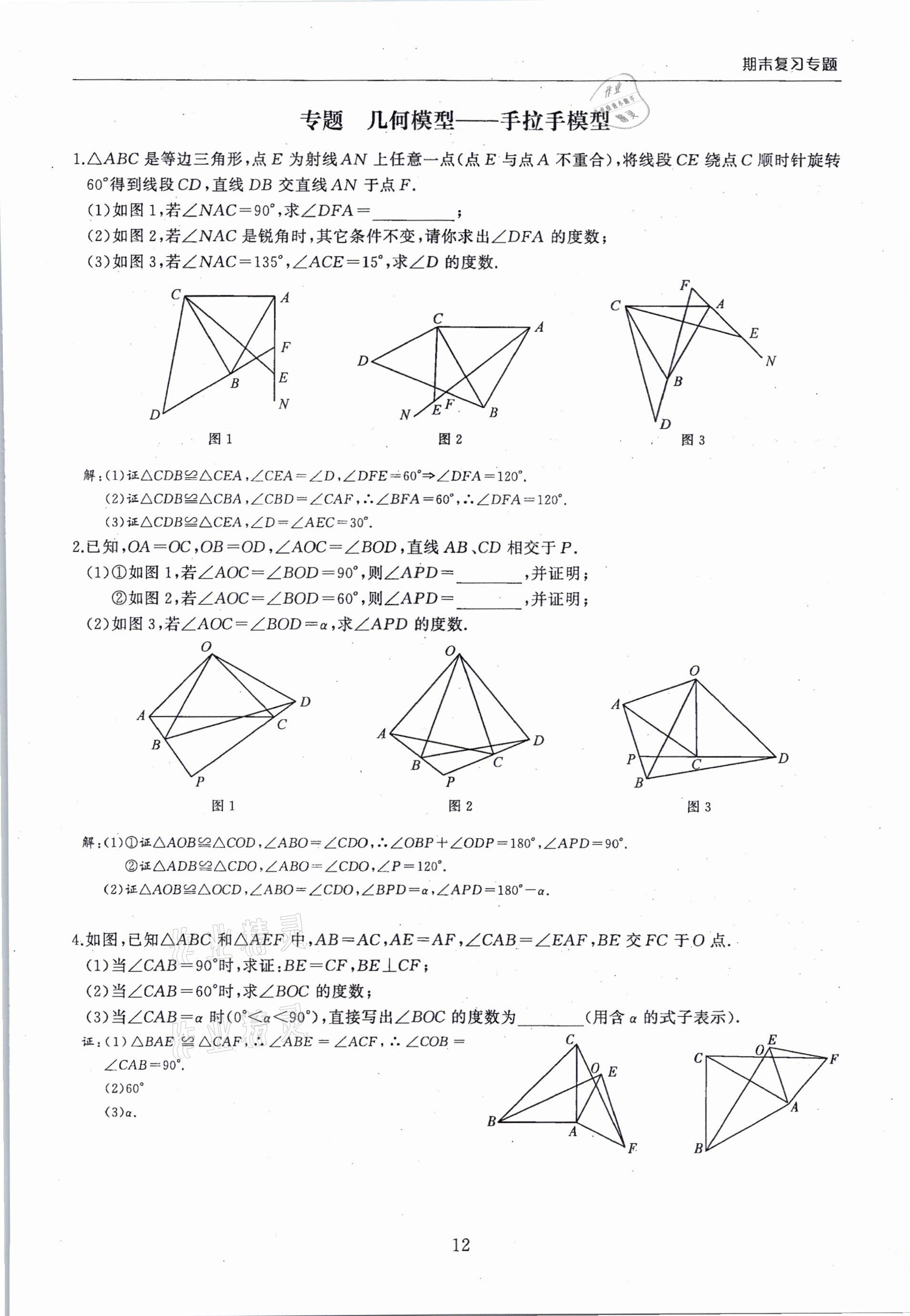 2020年思維新觀察期末復(fù)習(xí)專題八年級數(shù)學(xué)上冊人教版 第12頁