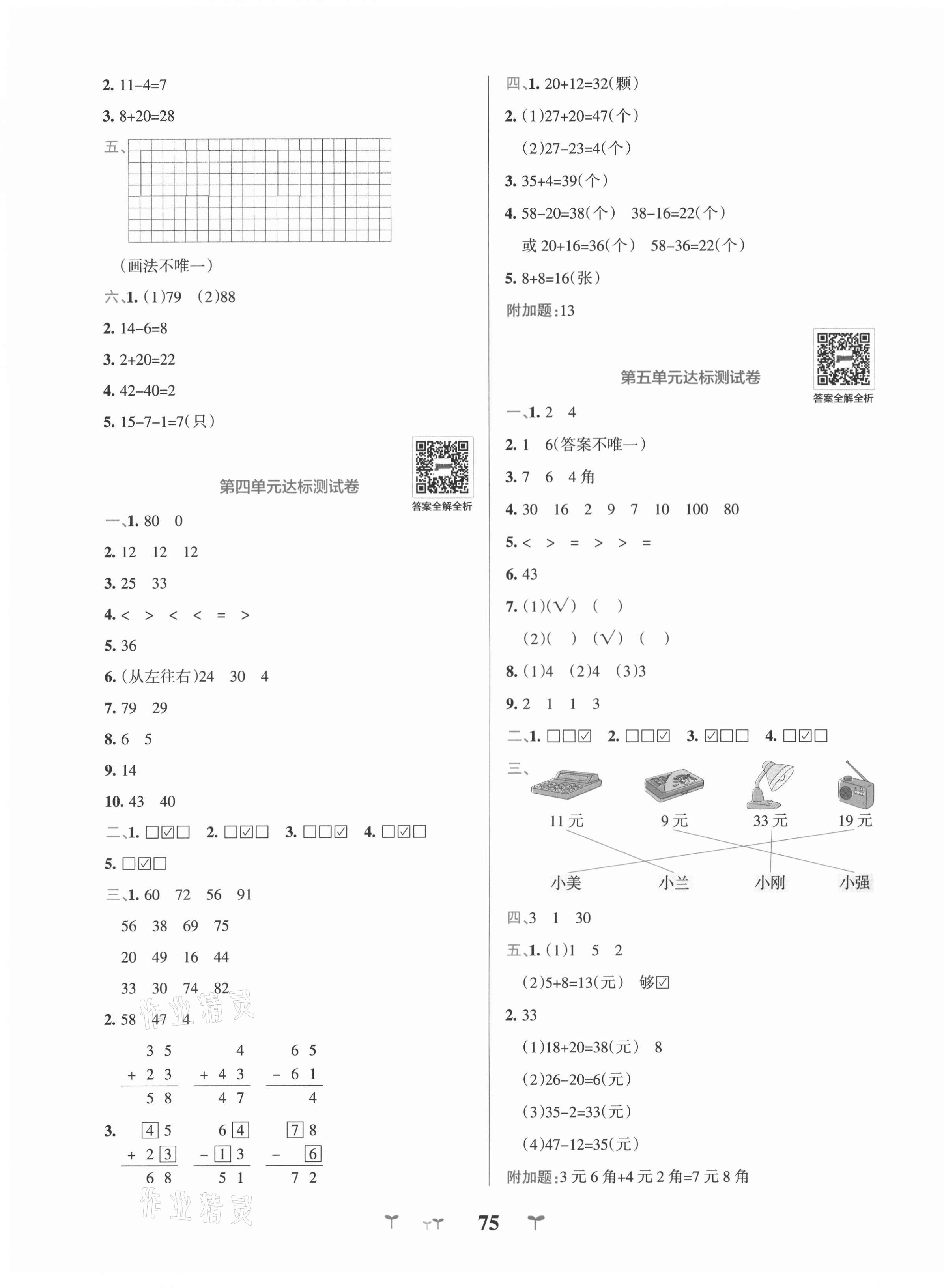 2021年小學學霸沖A卷一年級數(shù)學下冊蘇教版 第3頁