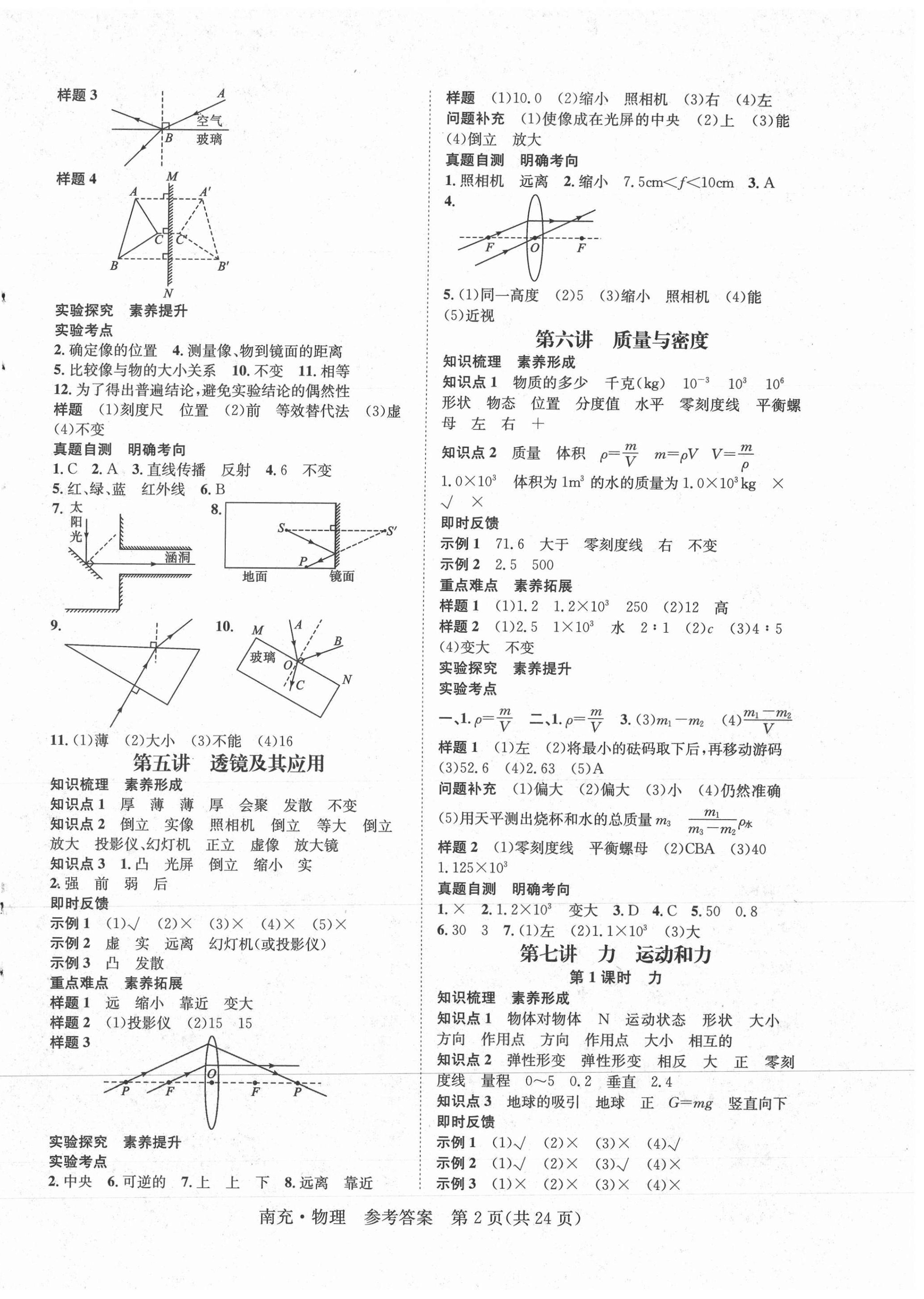 2021年国华图书中考拐点物理南充专版 第2页