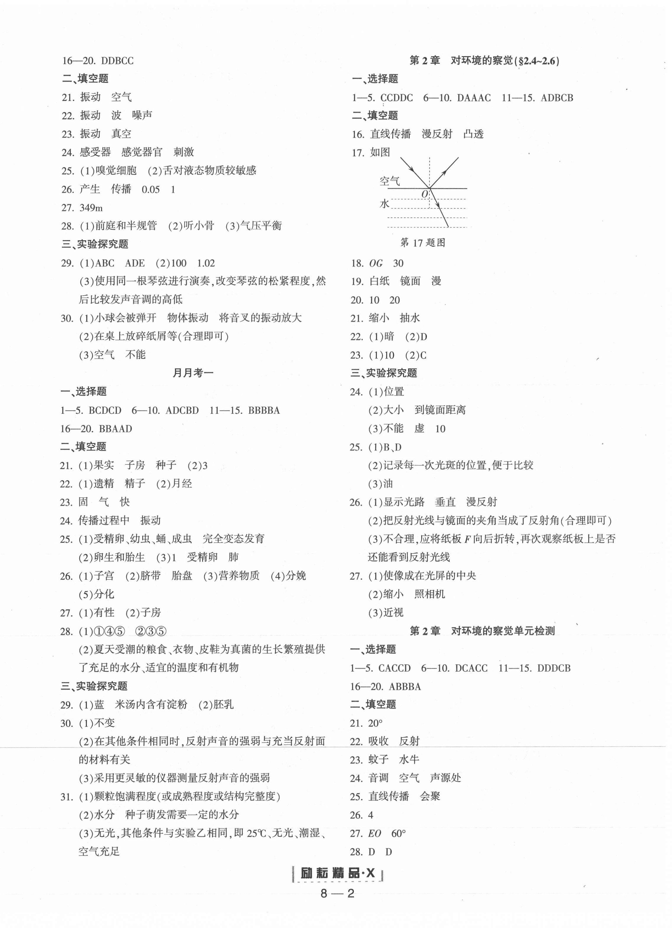 2021年勵耘書業(yè)勵耘活頁七年級科學(xué)下冊浙教版 第2頁