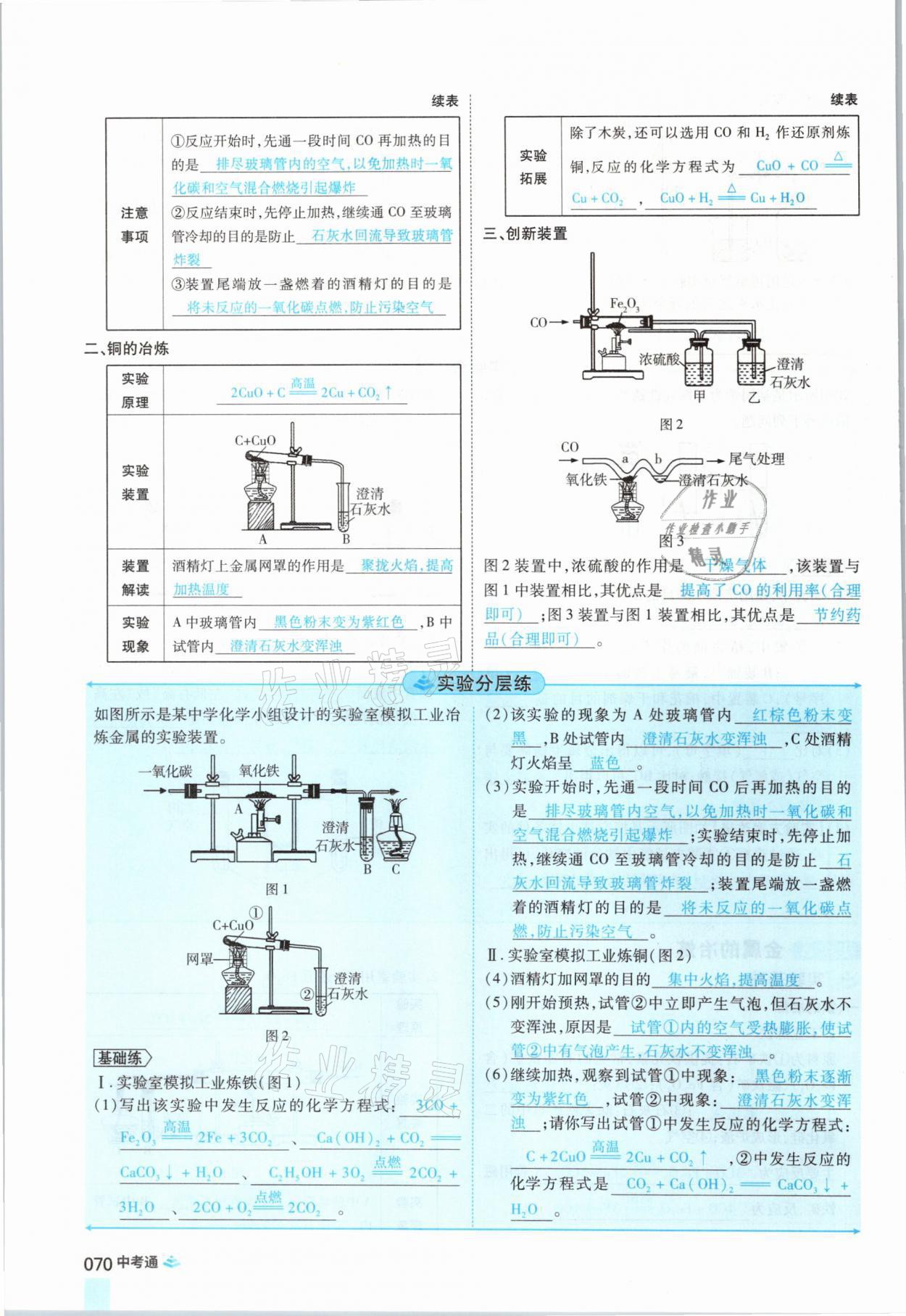 2021年中考通化學河南專版鄭州大學出版社 參考答案第70頁