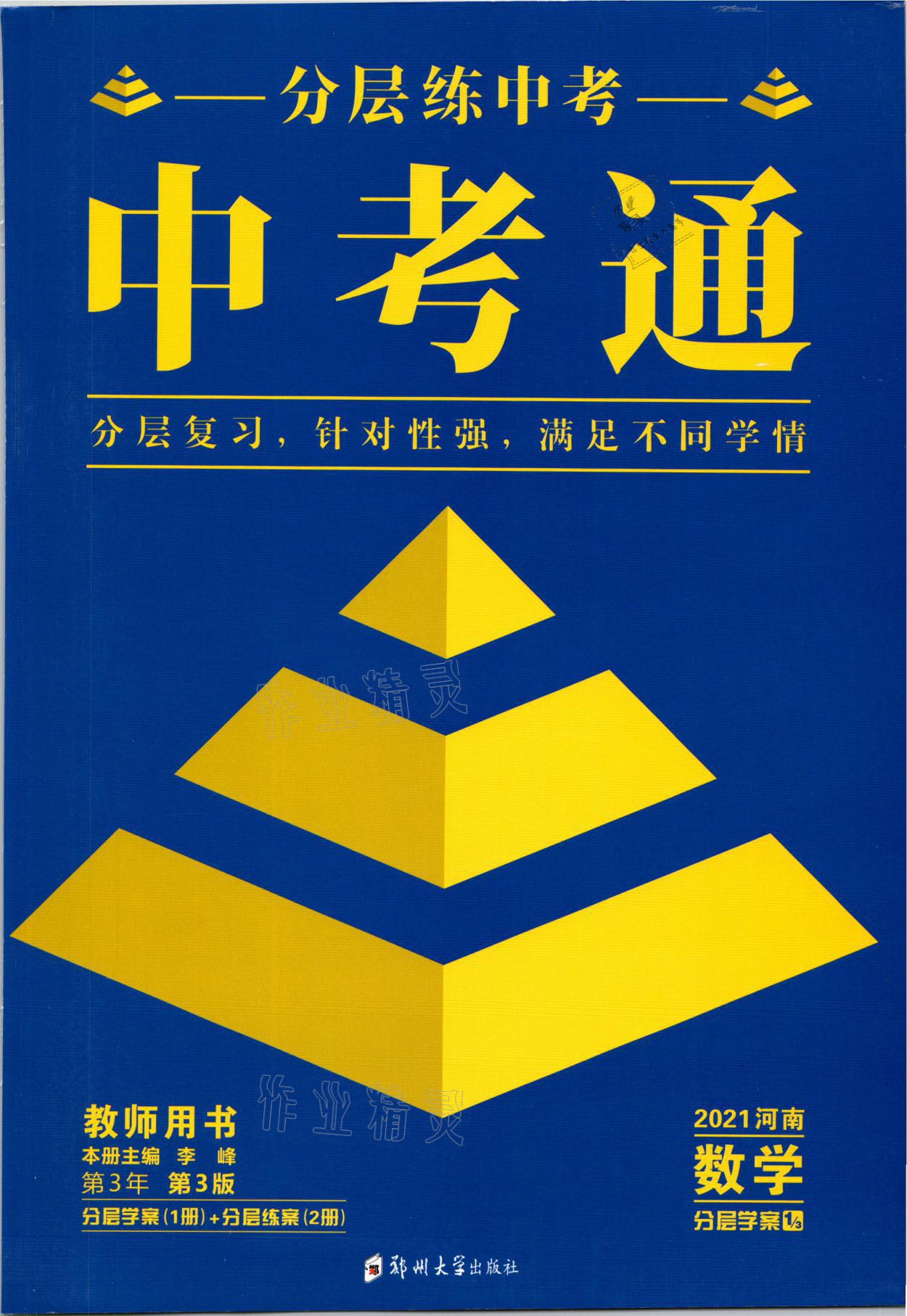 2021年中考通數(shù)學河南專版鄭州大學出版社 參考答案第1頁