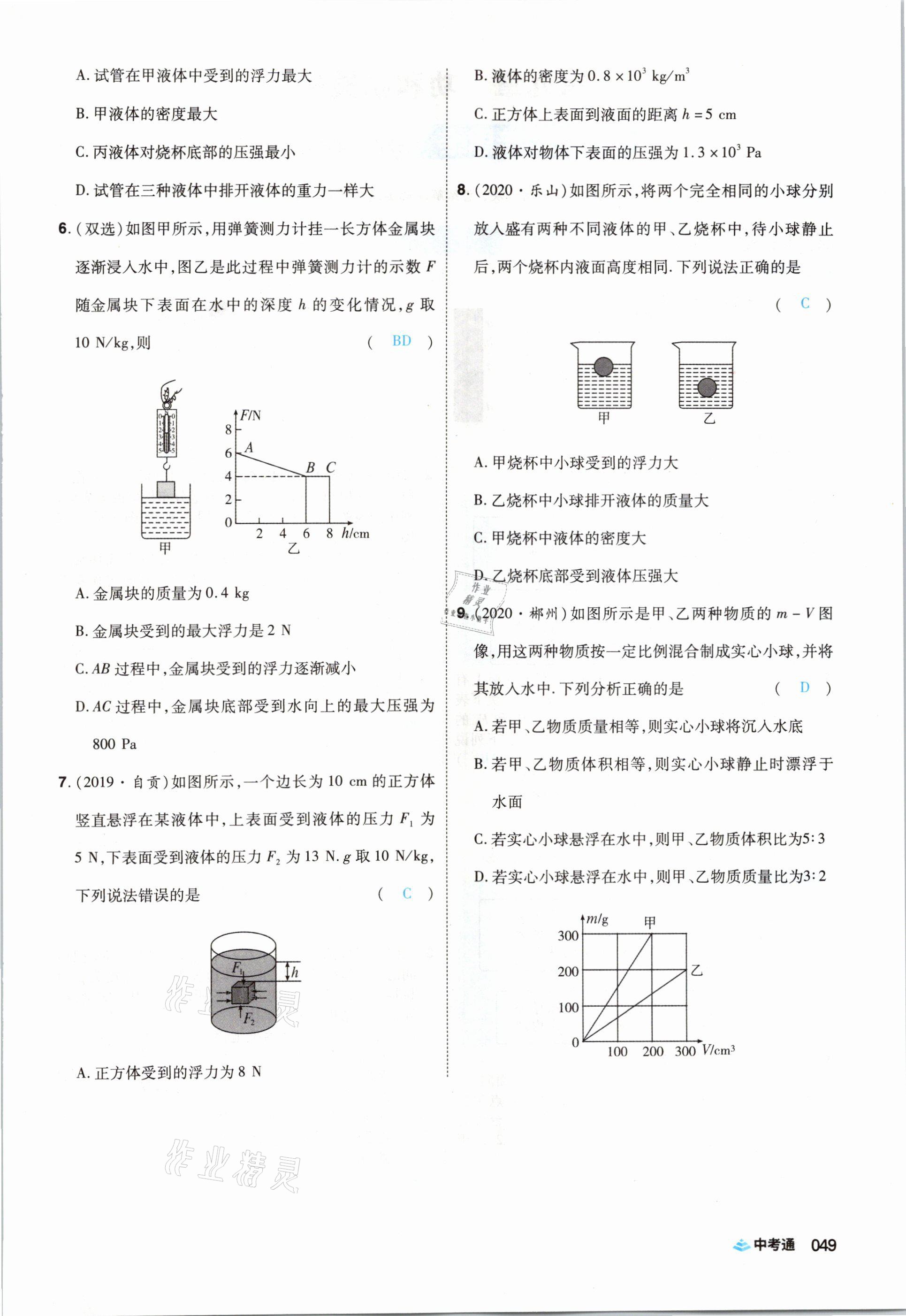 2021年中考通物理河南專版鄭州大學(xué)出版社 第49頁