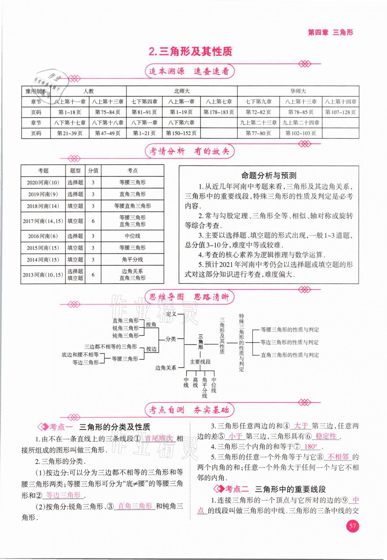 2021年中學(xué)生學(xué)習(xí)報(bào)試題與研究數(shù)學(xué)河南專版 參考答案第57頁