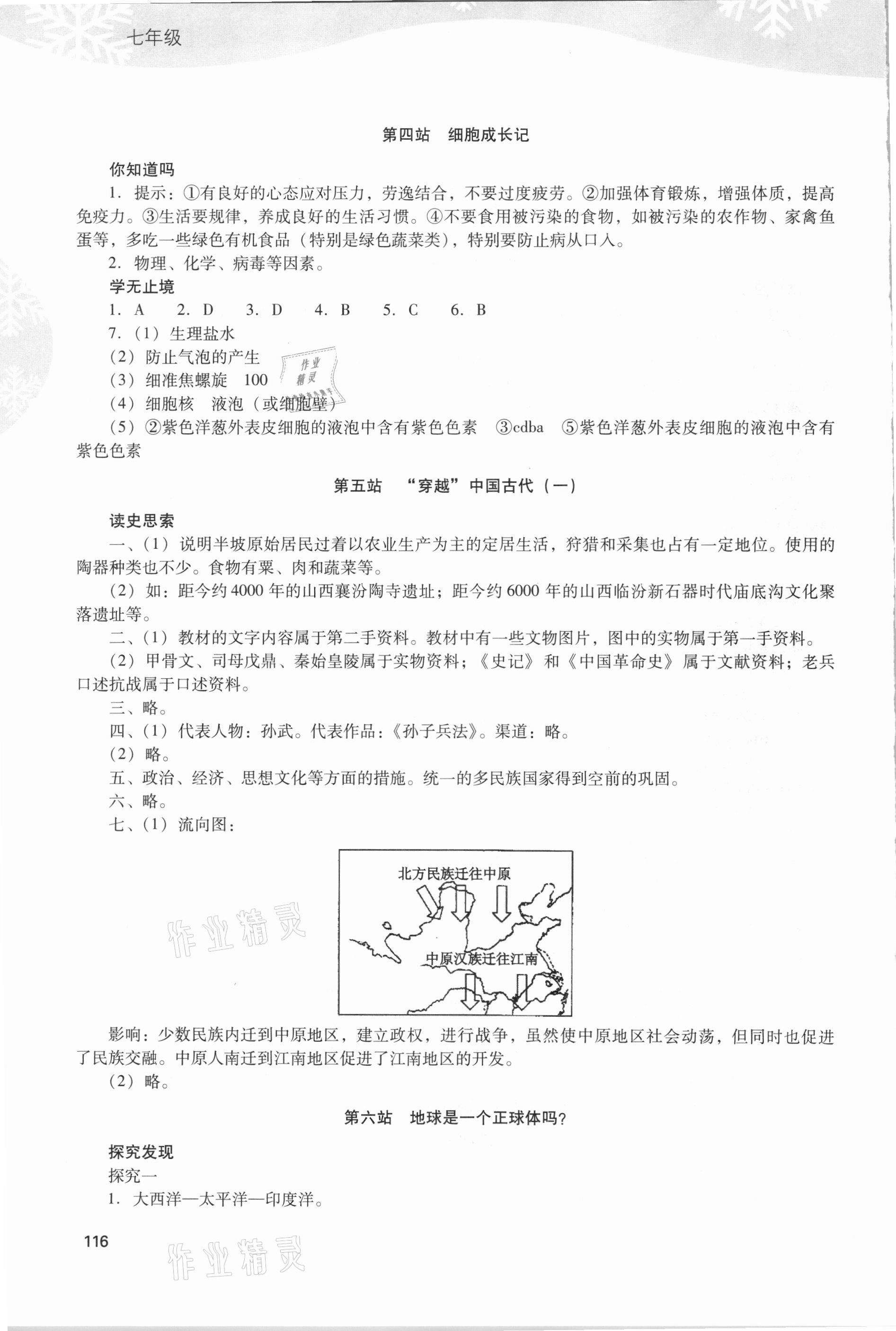 2021年新课程寒假作业本七年级综合C版山西教育出版社 第2页