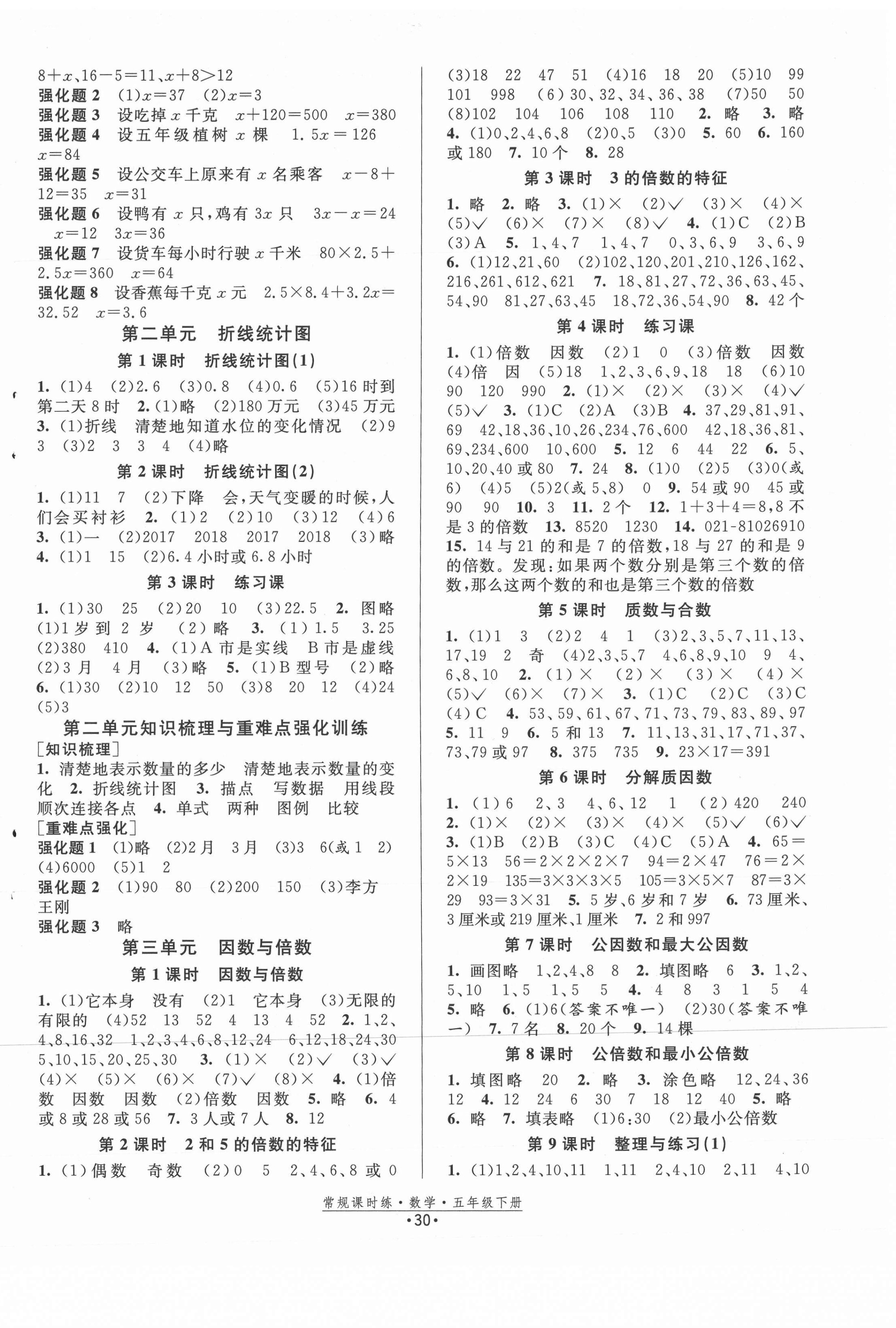 2021年常規(guī)課時(shí)練五年級(jí)數(shù)學(xué)下冊(cè)蘇教版 第2頁