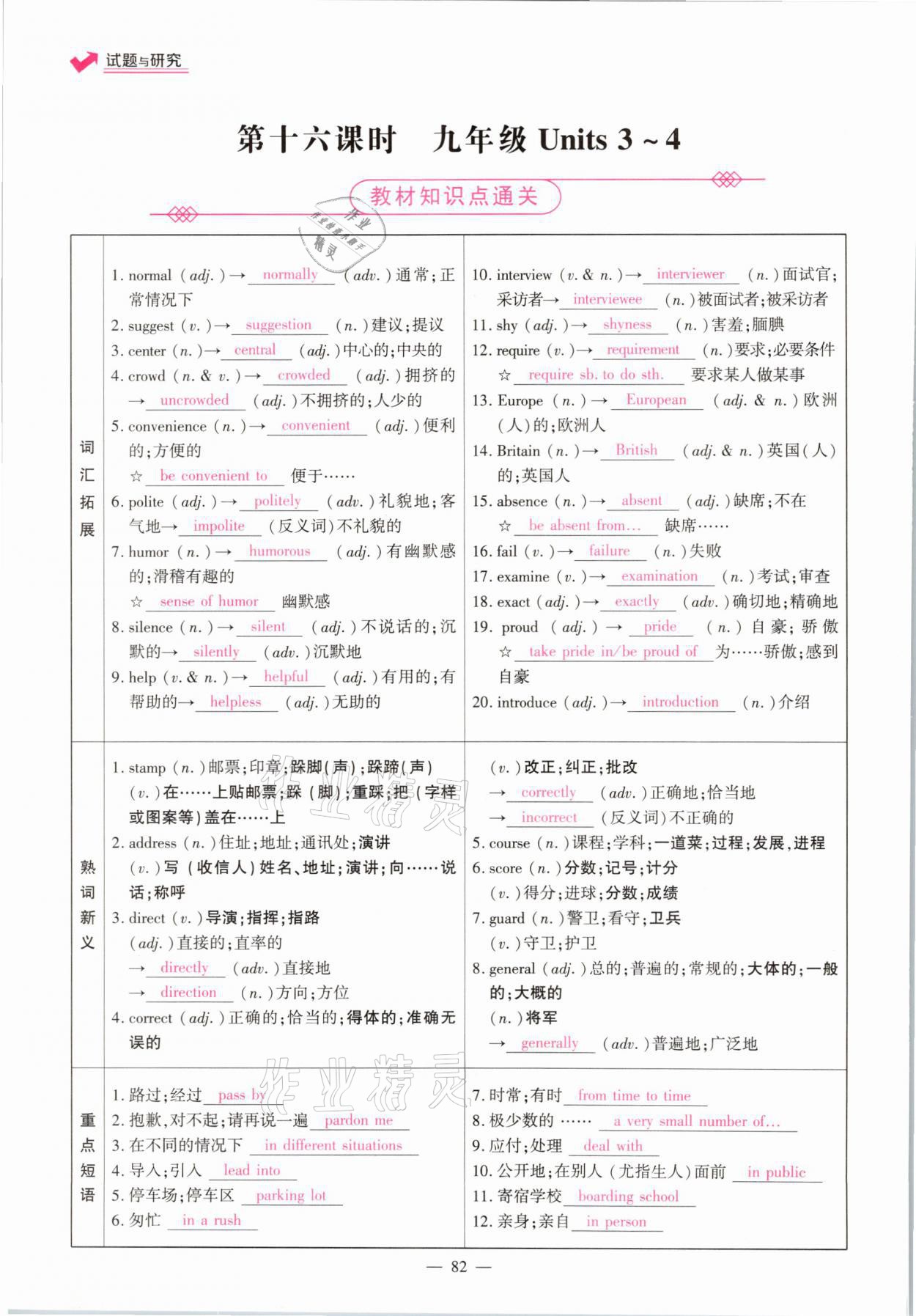 2021年中學(xué)生學(xué)習(xí)報(bào)試題與研究英語(yǔ)河南專版 參考答案第82頁(yè)