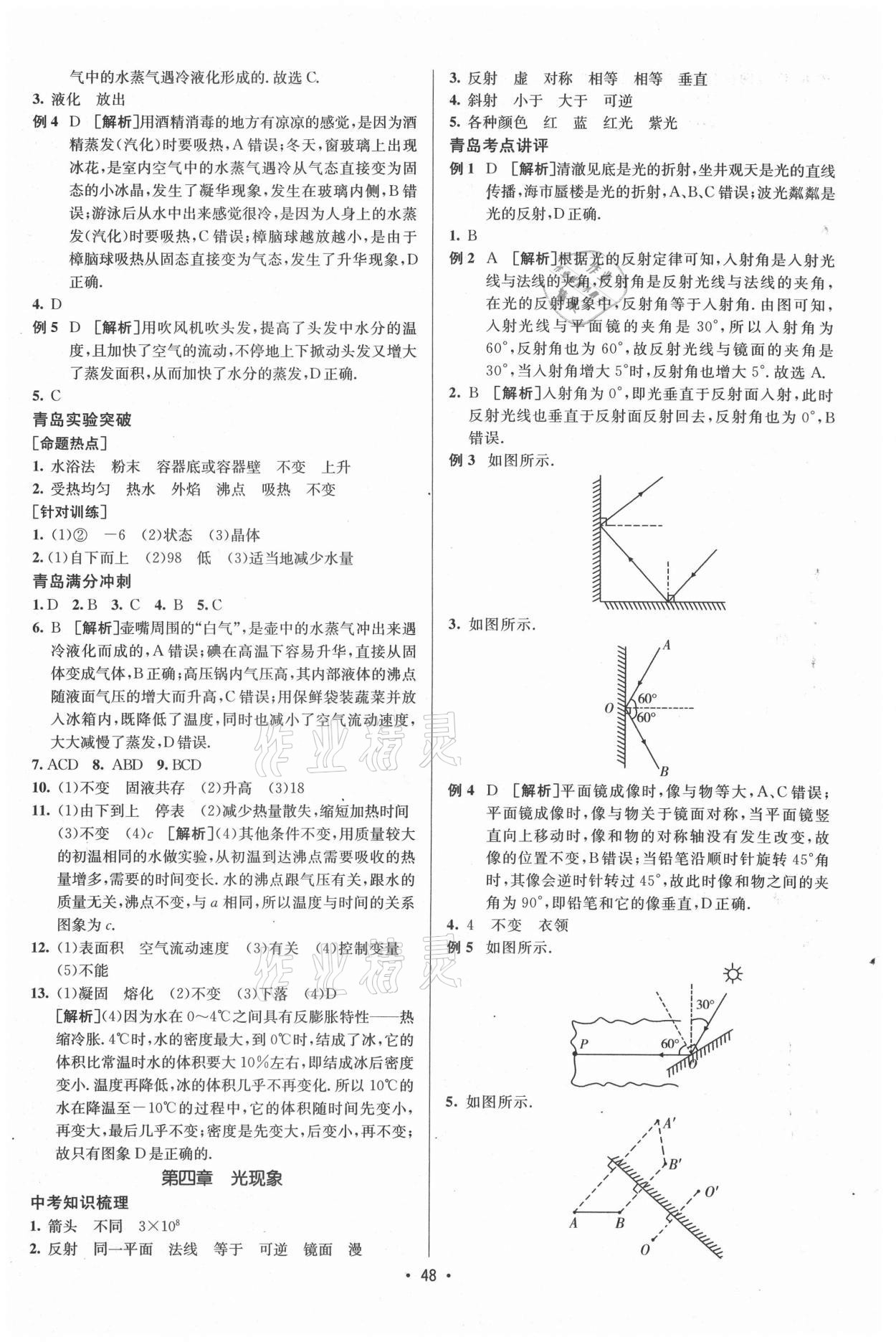 2021年升學錦囊物理青島專版 參考答案第4頁