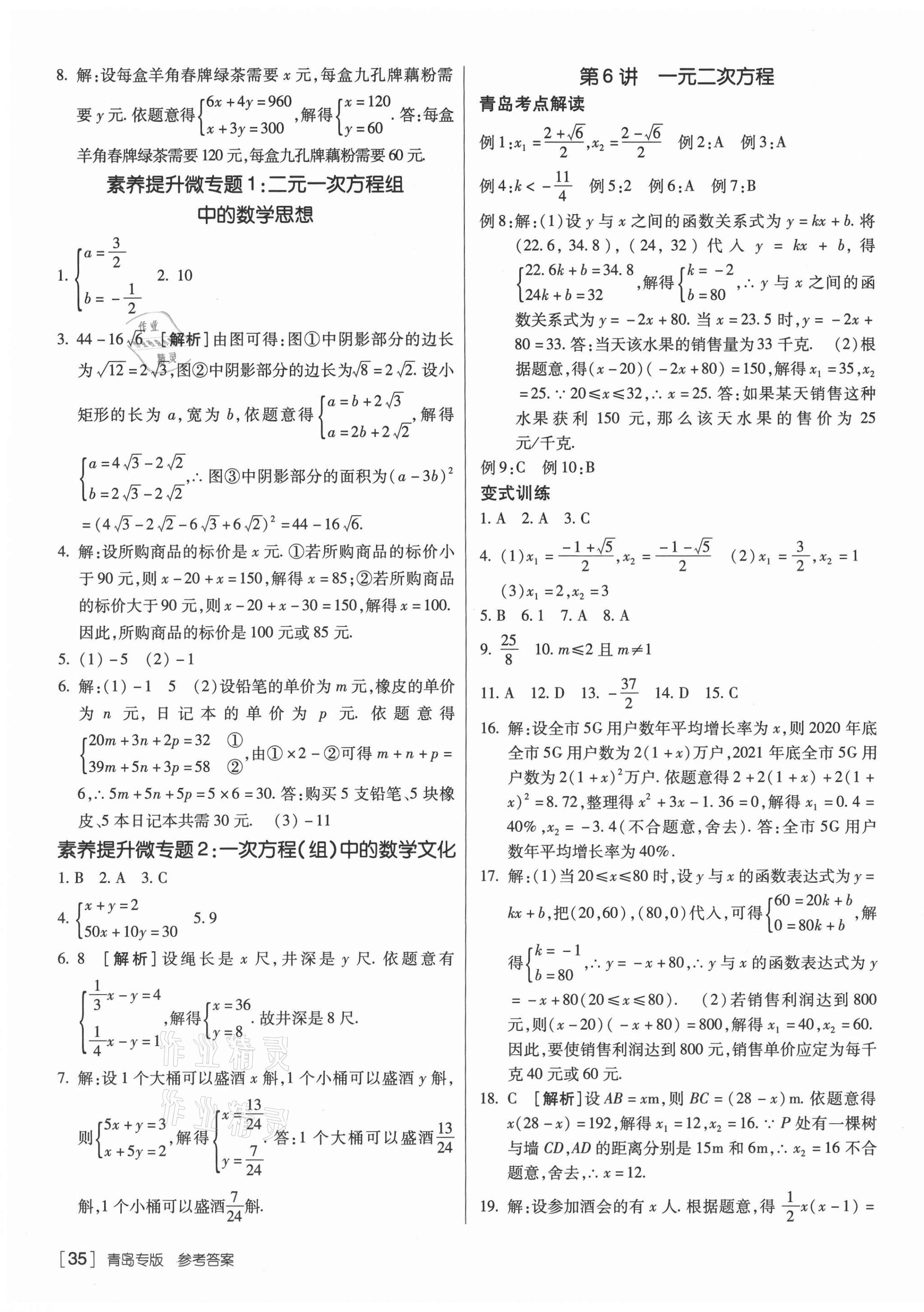 2021年升学锦囊数学青岛专版 第5页