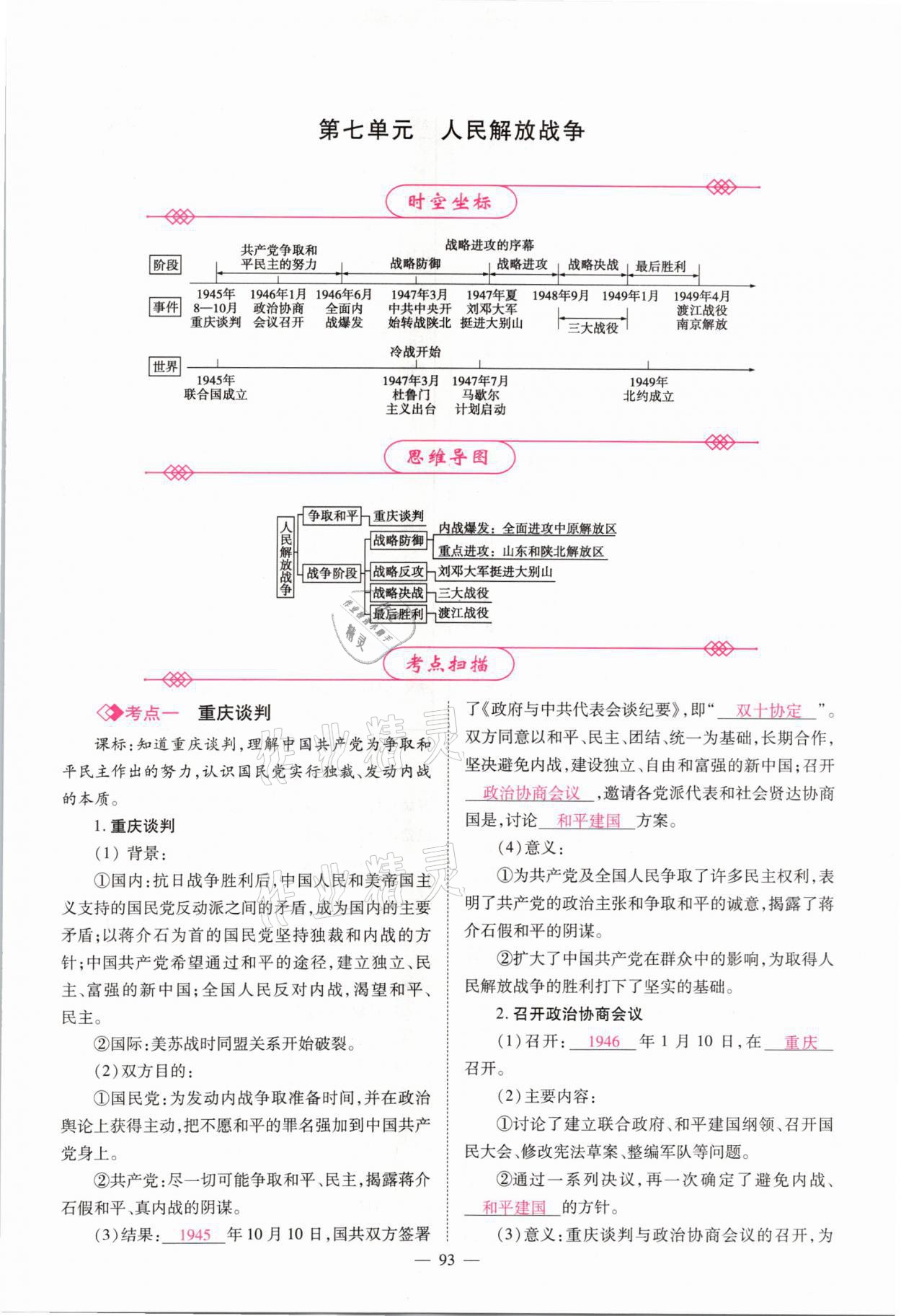 2021年中學(xué)生學(xué)習(xí)報(bào)試題與研究歷史河南專版 參考答案第88頁