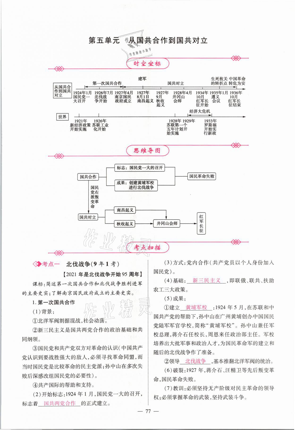 2021年中學生學習報試題與研究歷史河南專版 參考答案第72頁