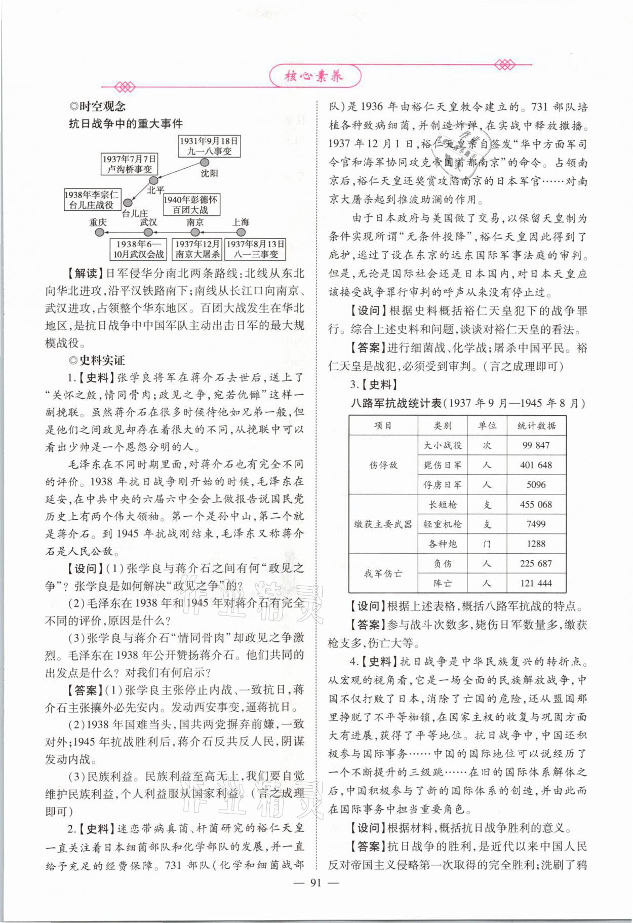 2021年中學(xué)生學(xué)習(xí)報(bào)試題與研究歷史河南專版 參考答案第86頁