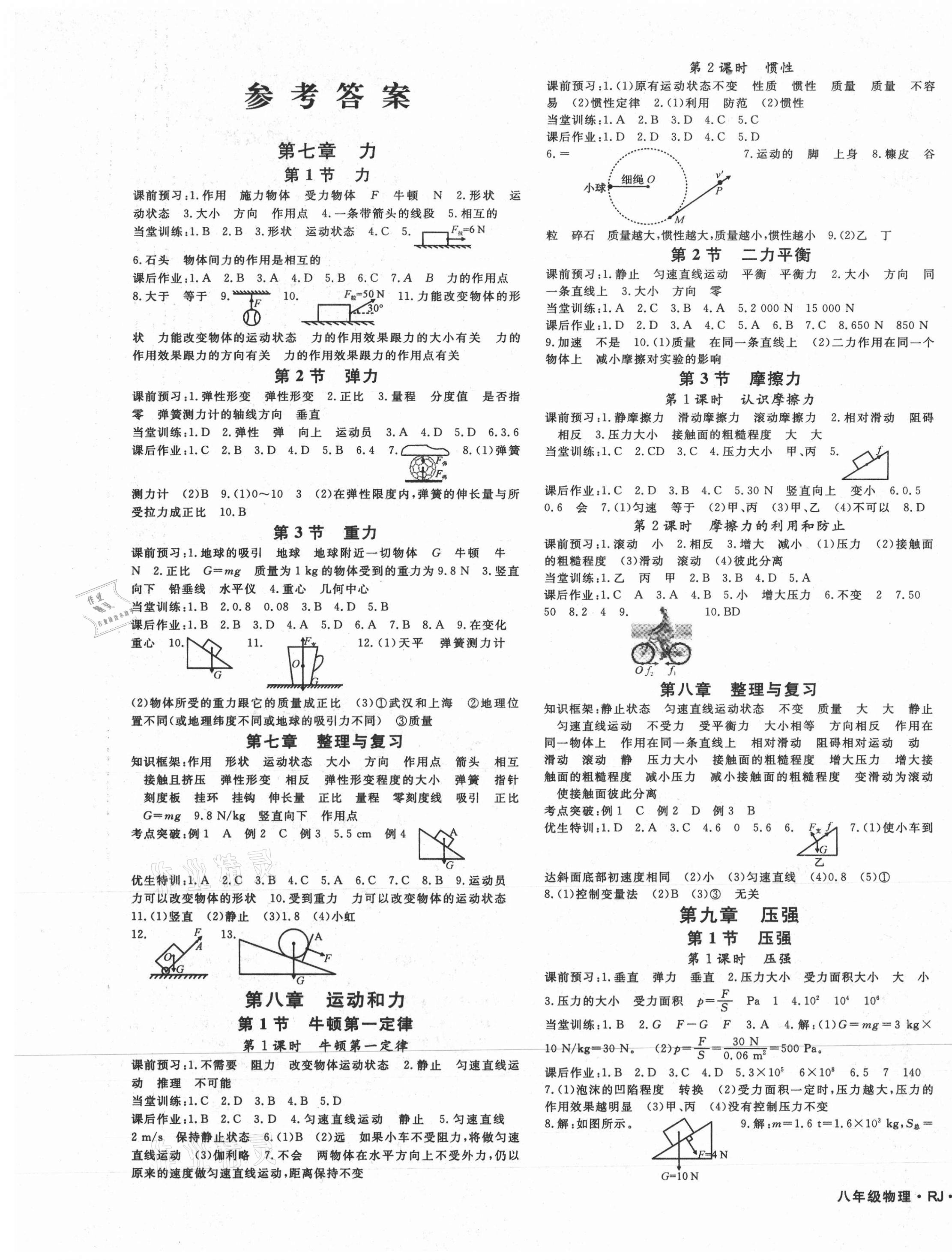 2021年名師大課堂八年級物理下冊人教版 第1頁