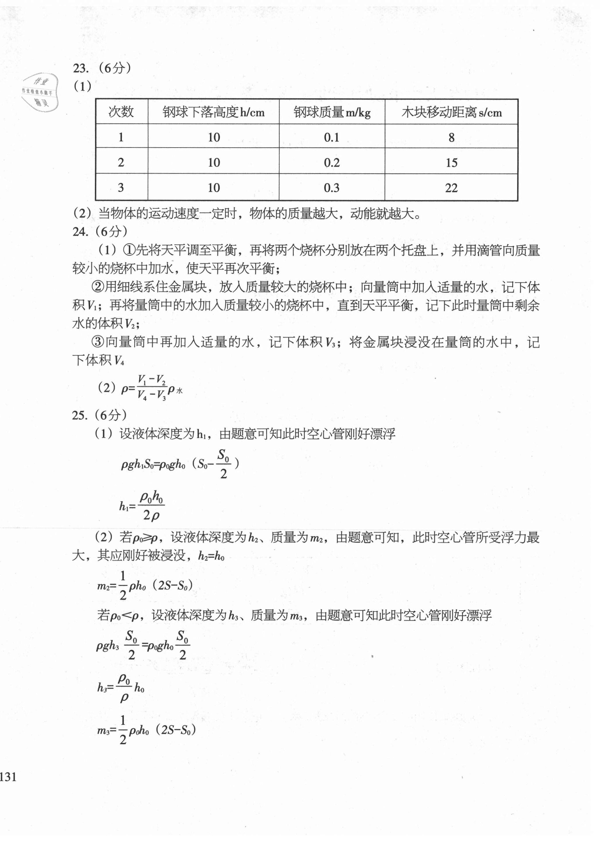 2021年初中總復(fù)習(xí)天津試卷物理 參考答案第2頁(yè)