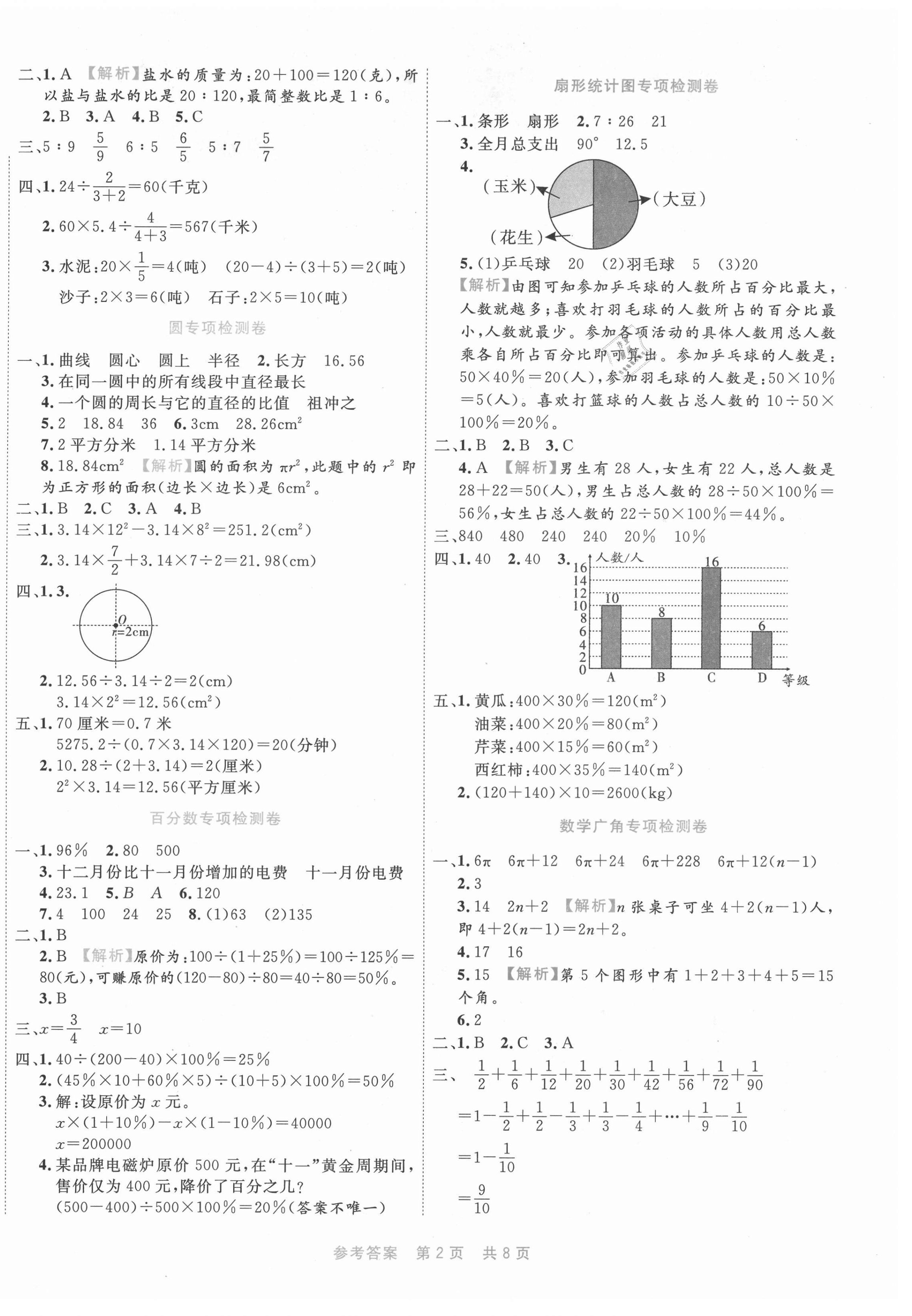 2020年期末真題匯編精選卷六年級數(shù)學上冊人教版福建專用 第2頁