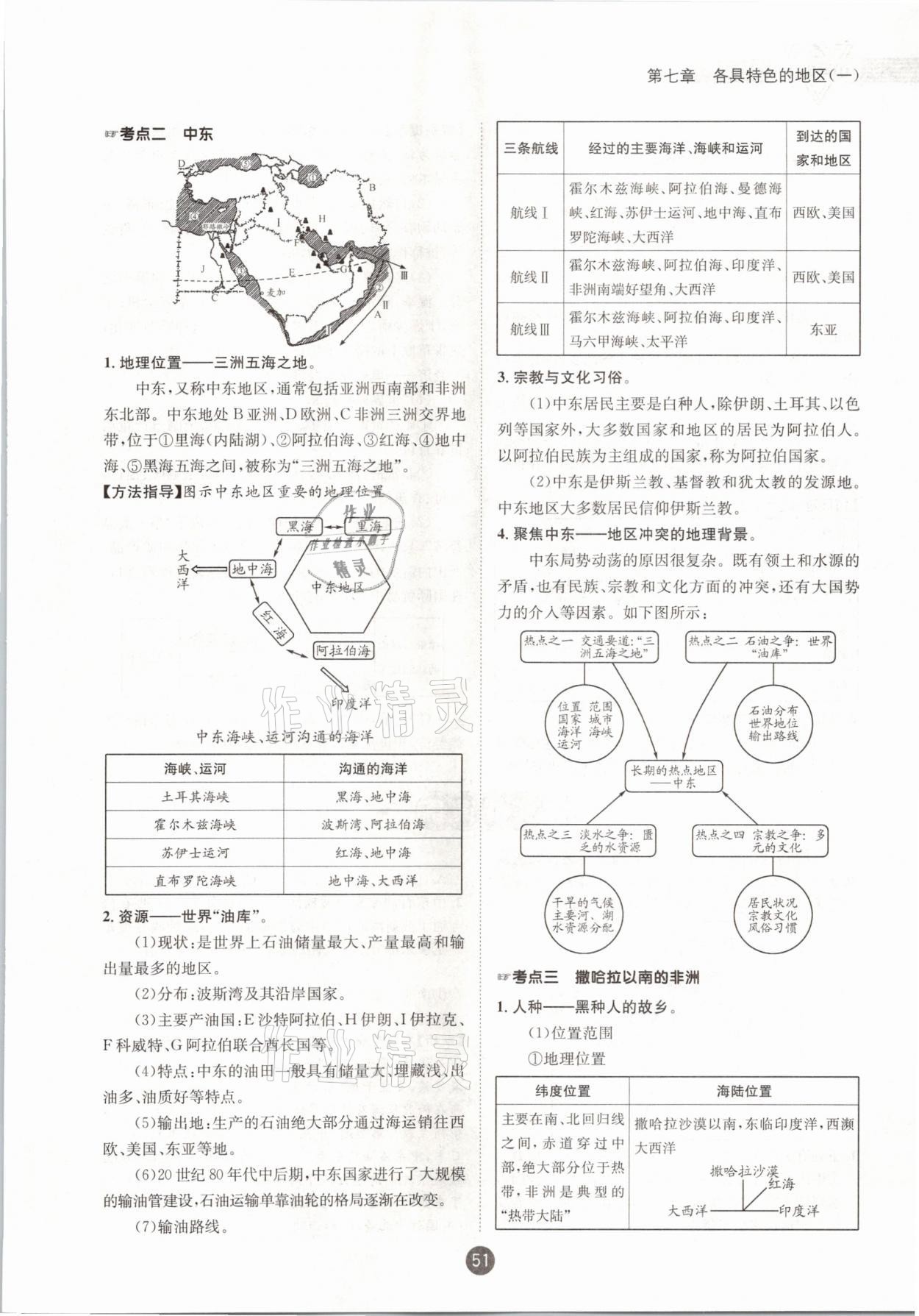 2021年中考6加1地理商務(wù)星球版達(dá)州專版 參考答案第51頁(yè)