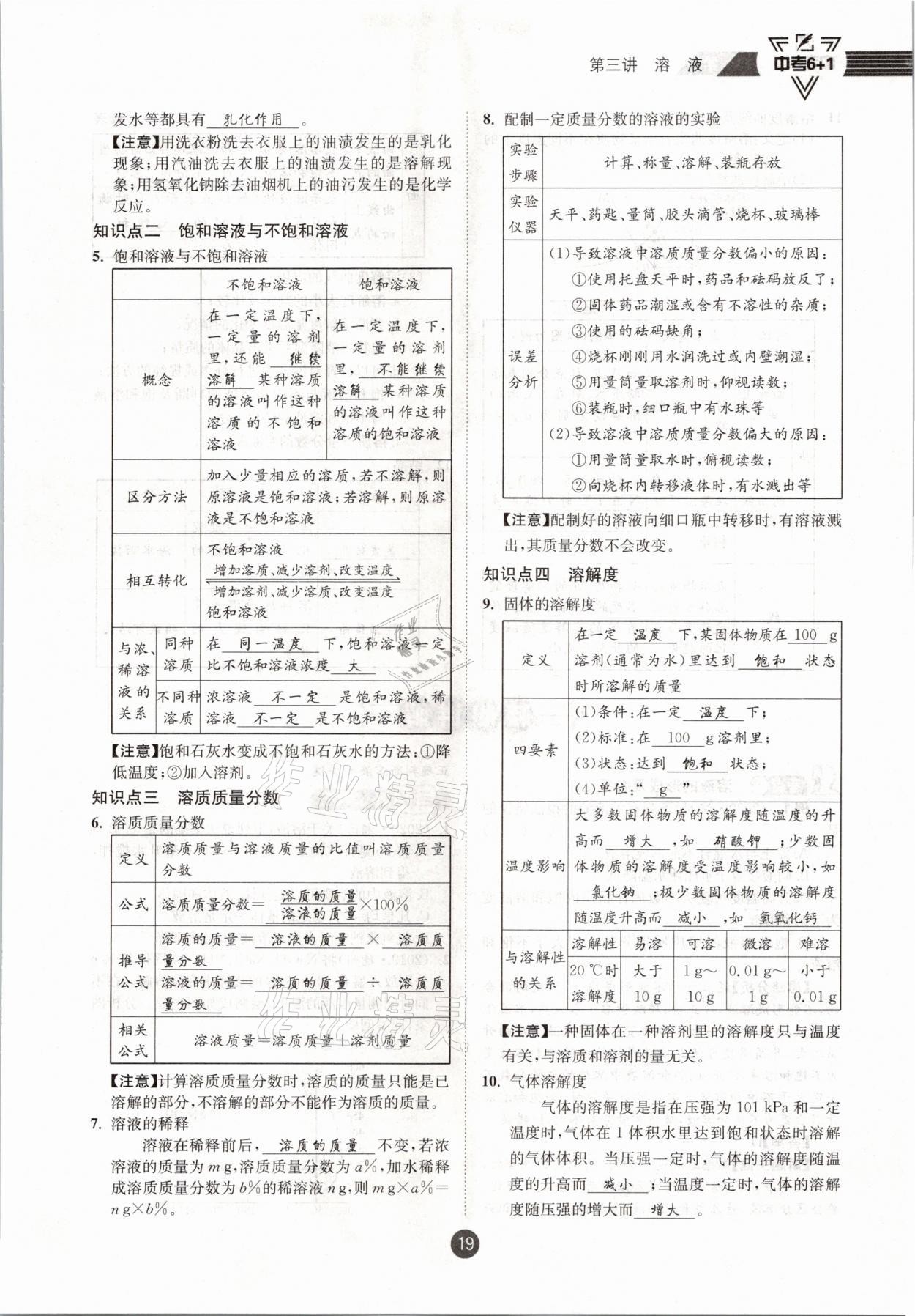 2021年中考6加1化學魯教版達州專版 參考答案第19頁