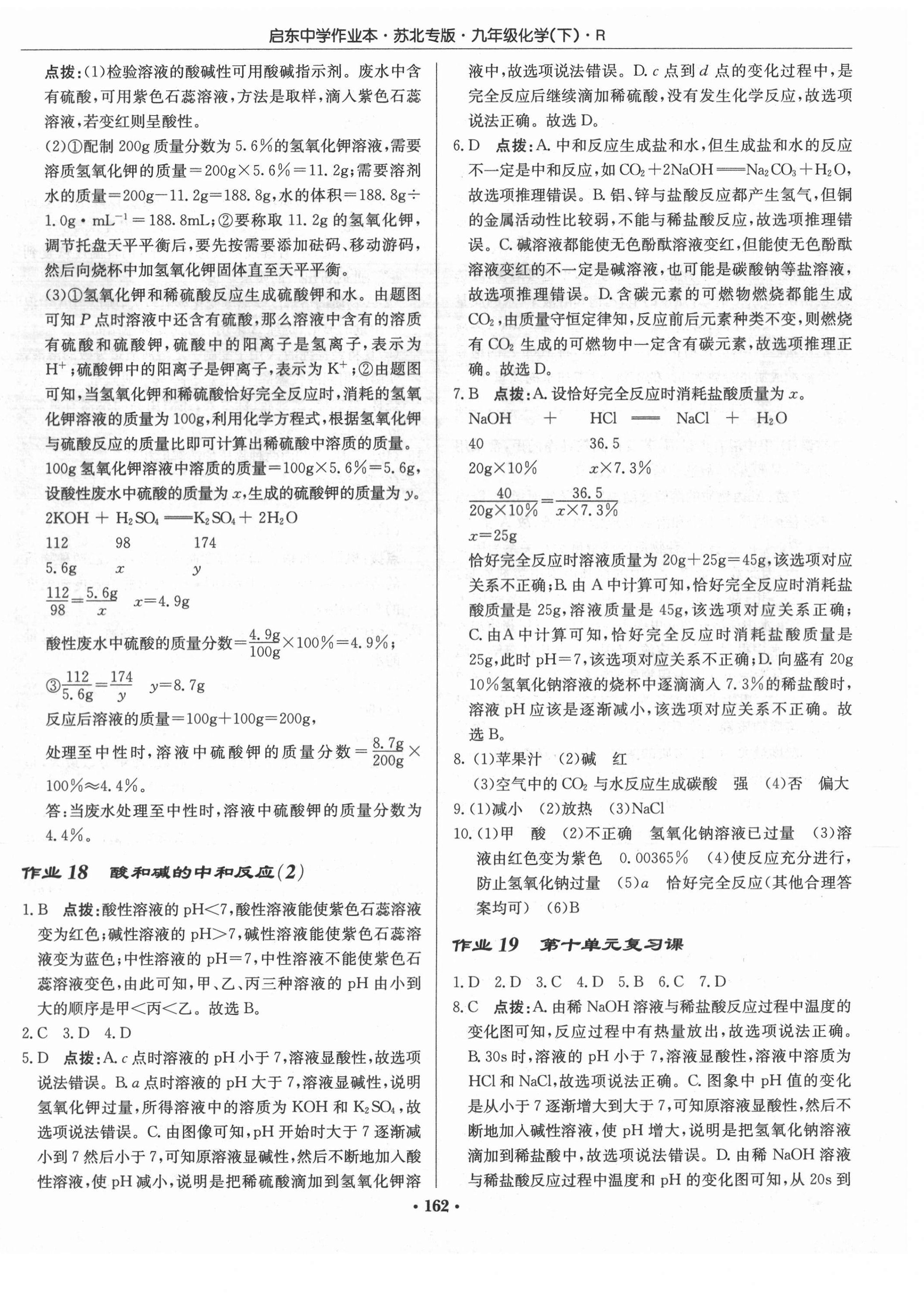 2021年啟東中學(xué)作業(yè)本九年級化學(xué)下冊人教版蘇北專版 第12頁