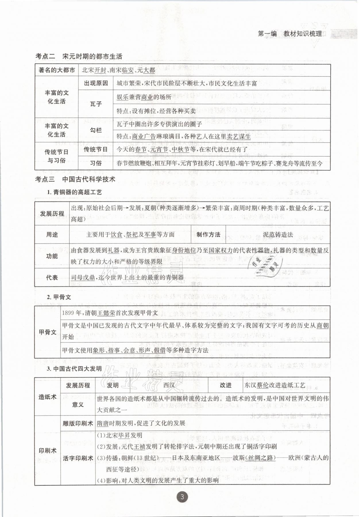 2021年中考6加1歷史達(dá)州專版 參考答案第3頁