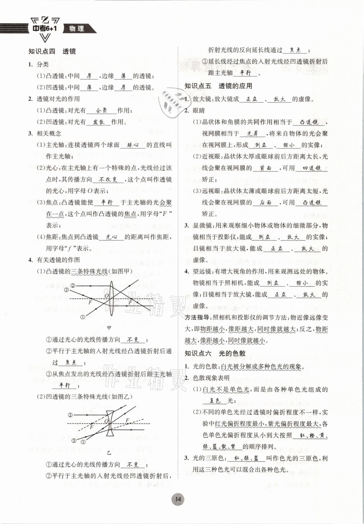 2021年中考6加1物理教科版達(dá)州專版 參考答案第14頁