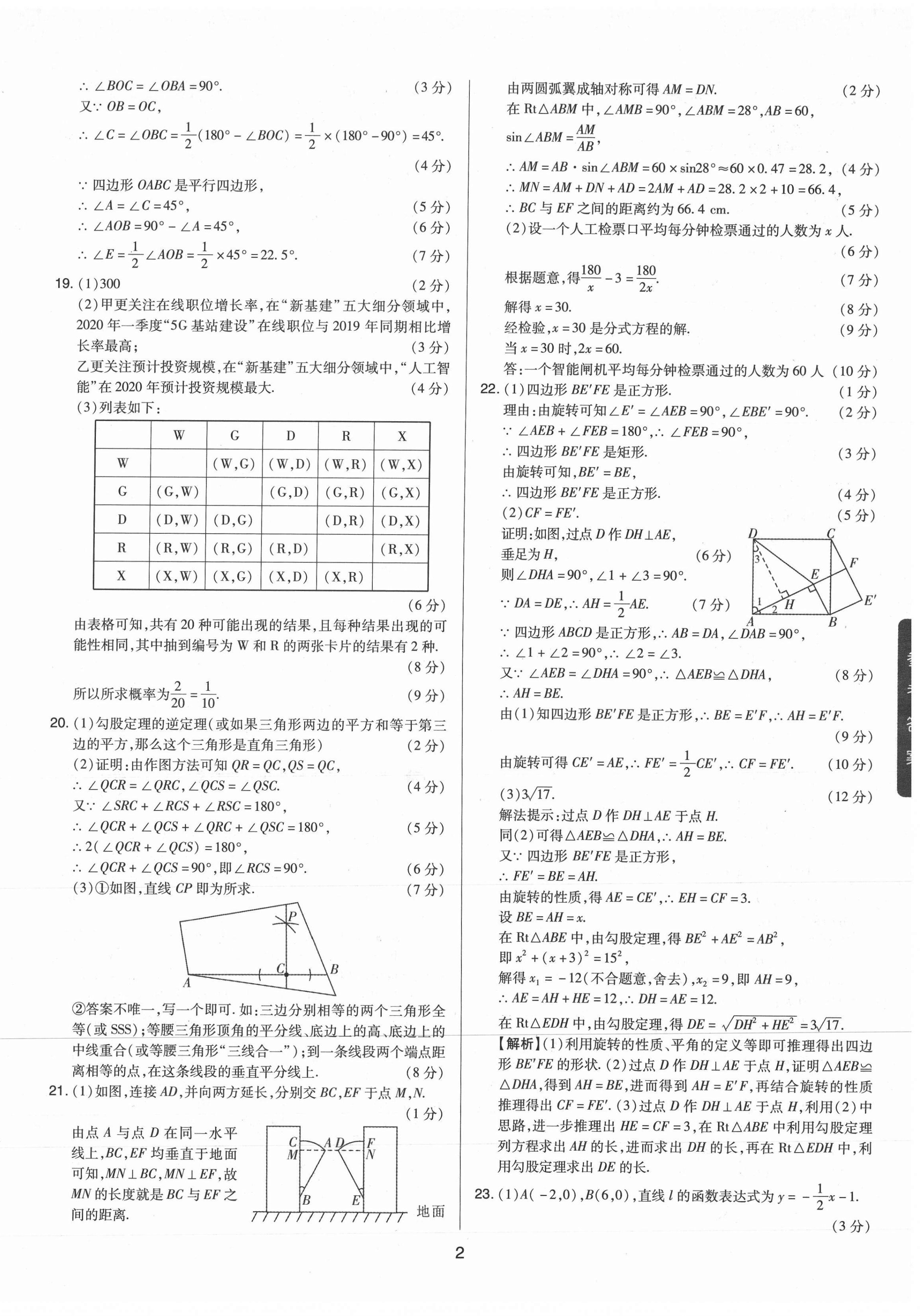 2021年中考試題精選集數(shù)學(xué)山西專版吉林教育出版社 第2頁(yè)