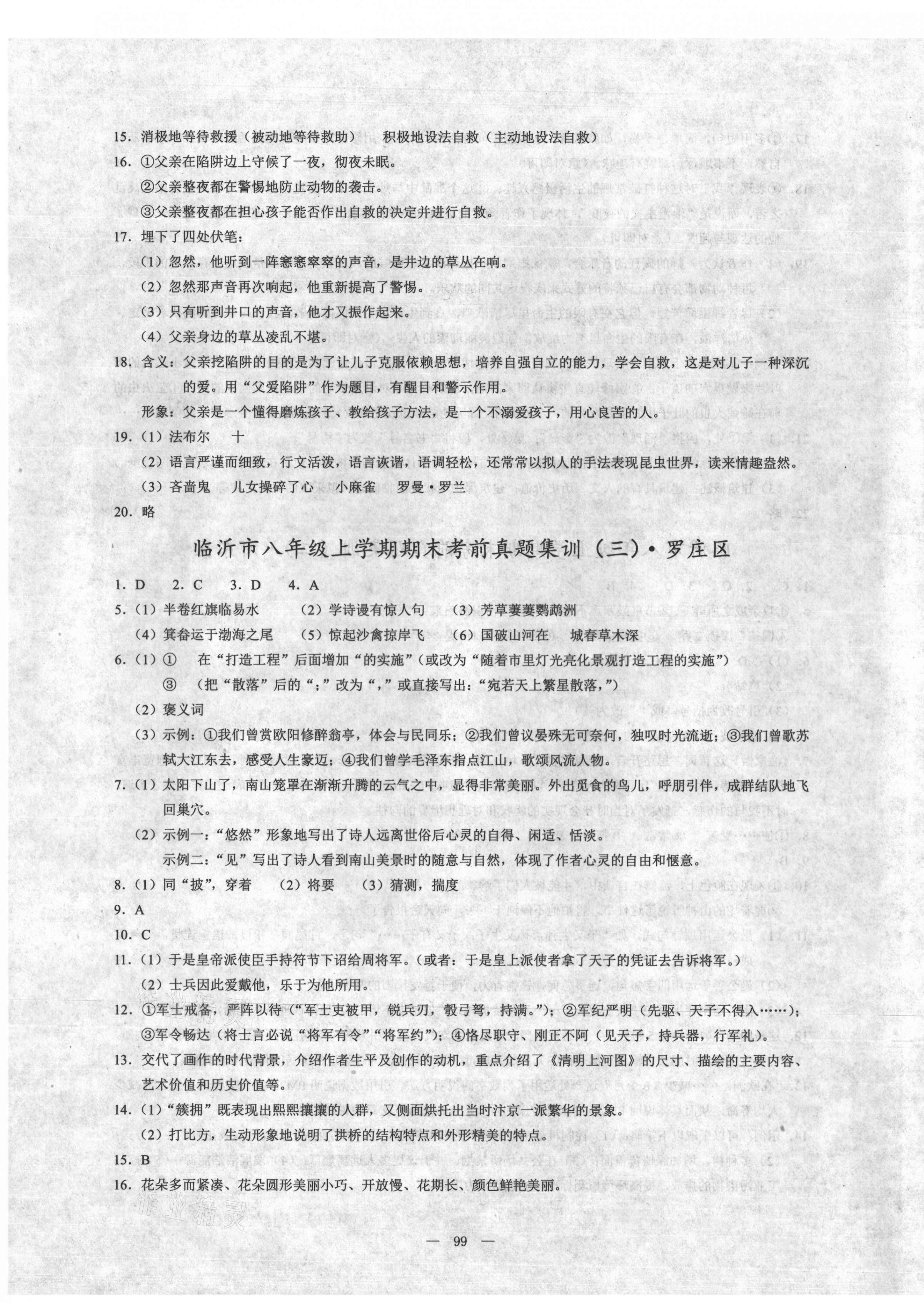 2020年期末奪冠八年級(jí)語(yǔ)文上冊(cè)人教版臨沂專版 第3頁(yè)