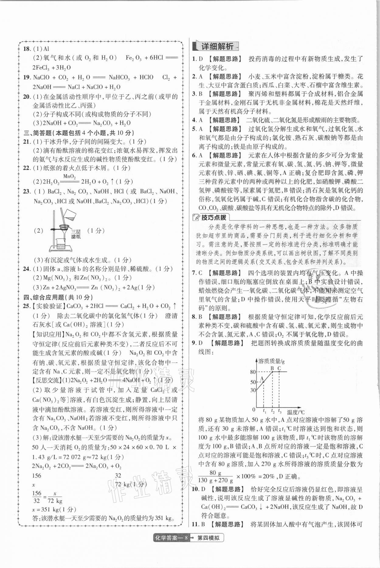 2021年金考卷百校聯(lián)盟系列中考領(lǐng)航卷化學(xué)河南專版 第8頁(yè)