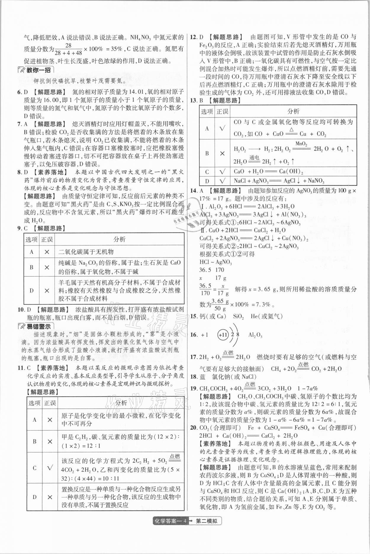 2021年金考卷百校聯(lián)盟系列中考領(lǐng)航卷化學(xué)河南專(zhuān)版 第4頁(yè)