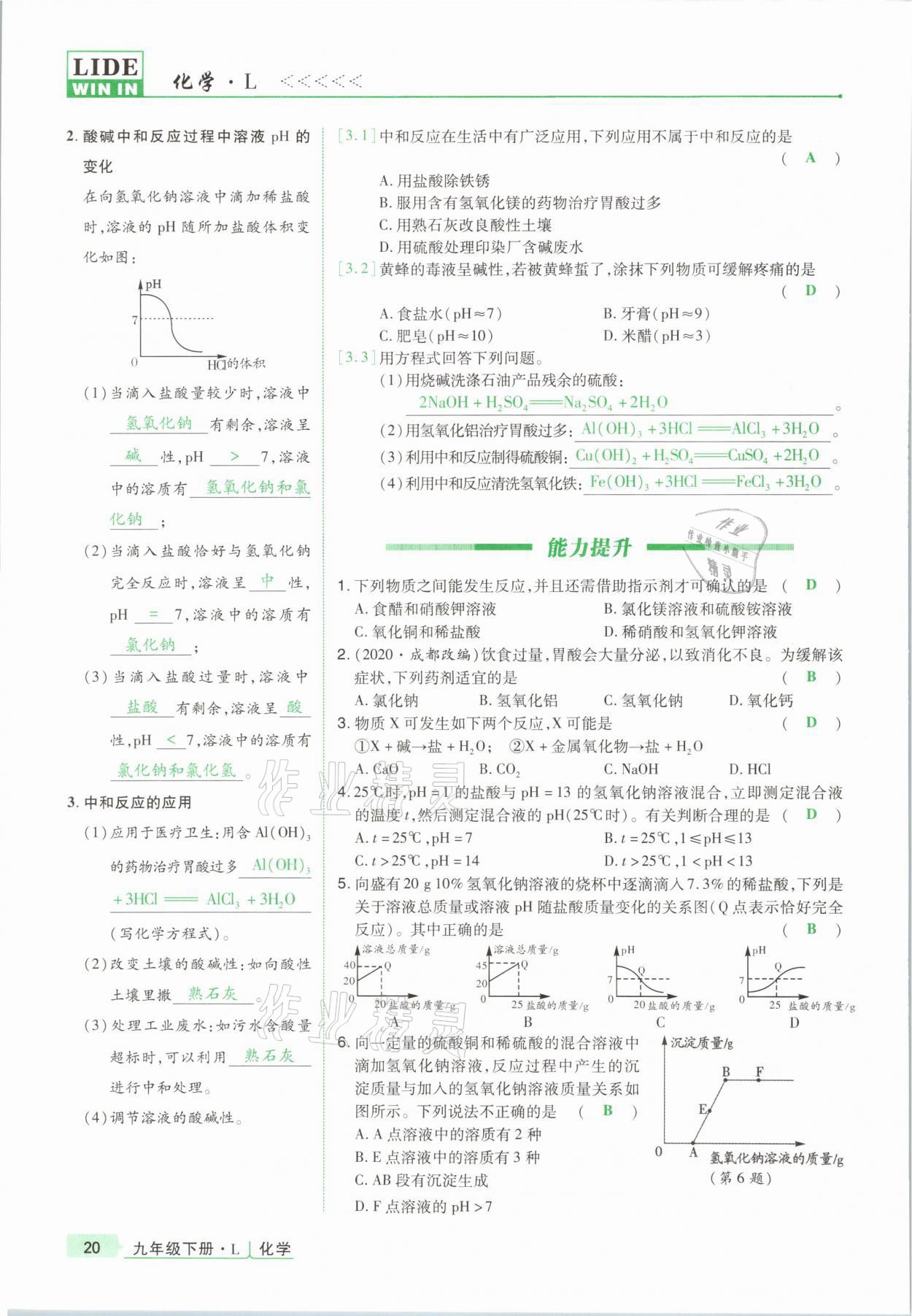 2021年高分突破課時達標講練測九年級化學下冊魯教版 第20頁