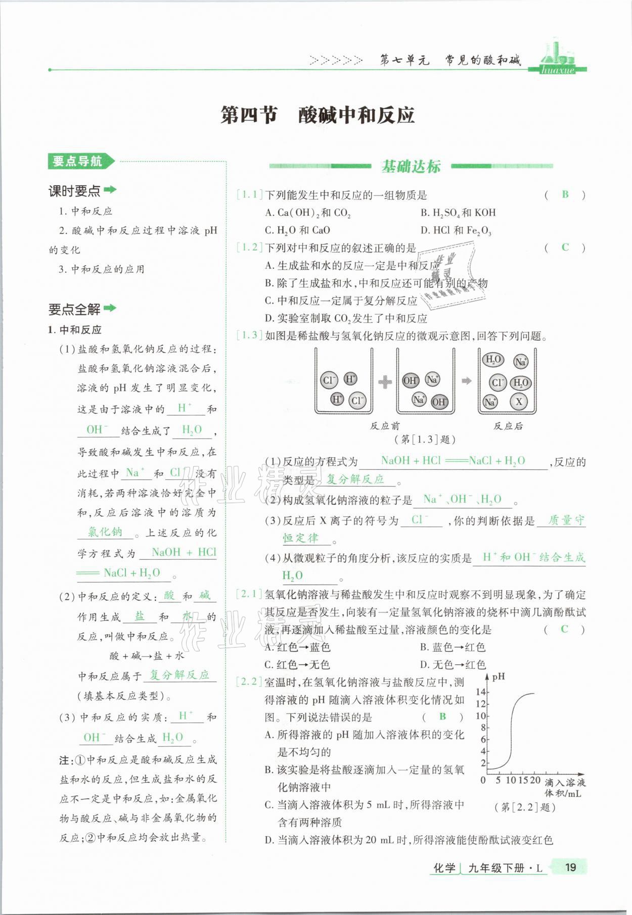 2021年高分突破課時(shí)達(dá)標(biāo)講練測(cè)九年級(jí)化學(xué)下冊(cè)魯教版 第19頁(yè)