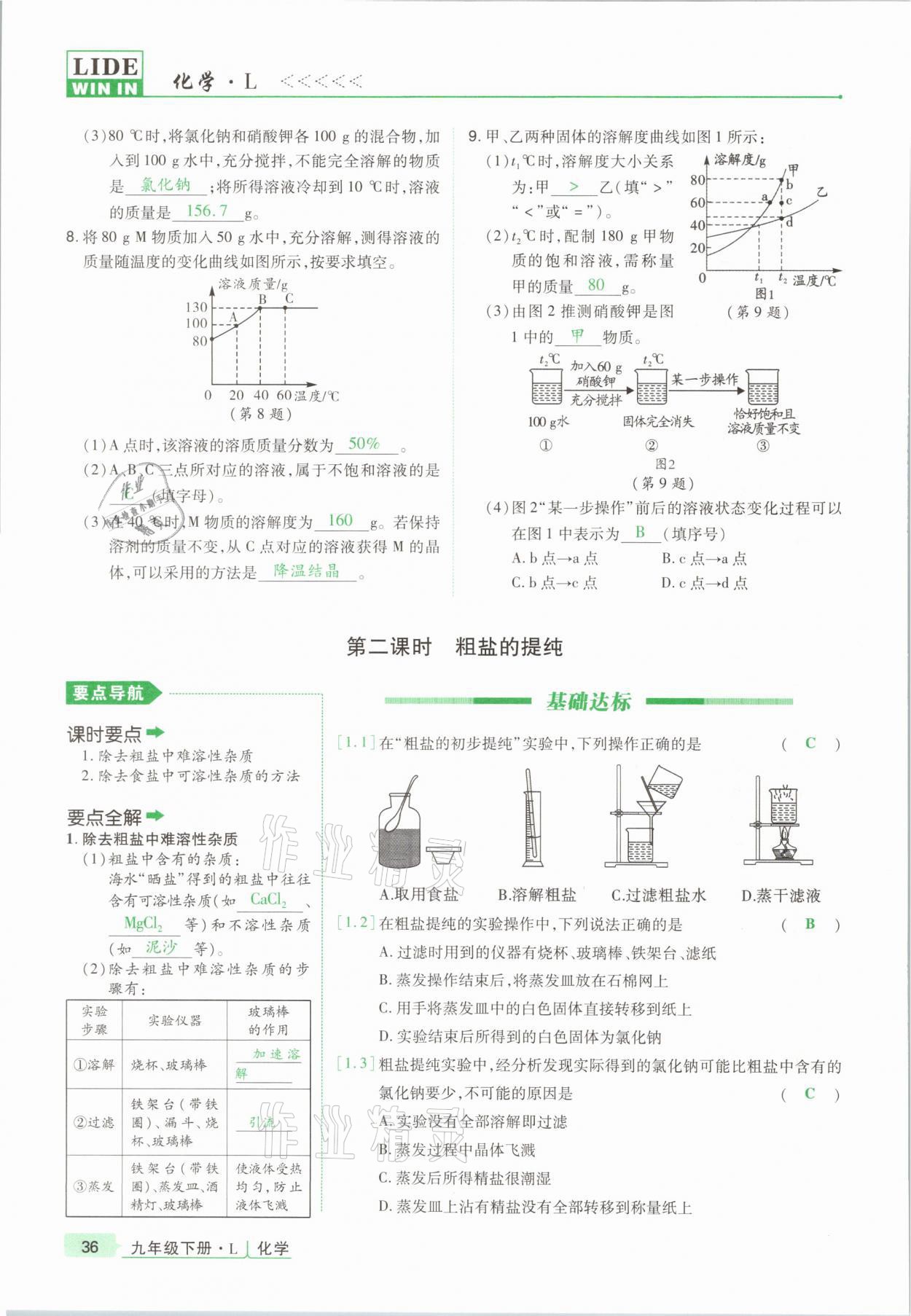 2021年高分突破課時(shí)達(dá)標(biāo)講練測(cè)九年級(jí)化學(xué)下冊(cè)魯教版 第36頁