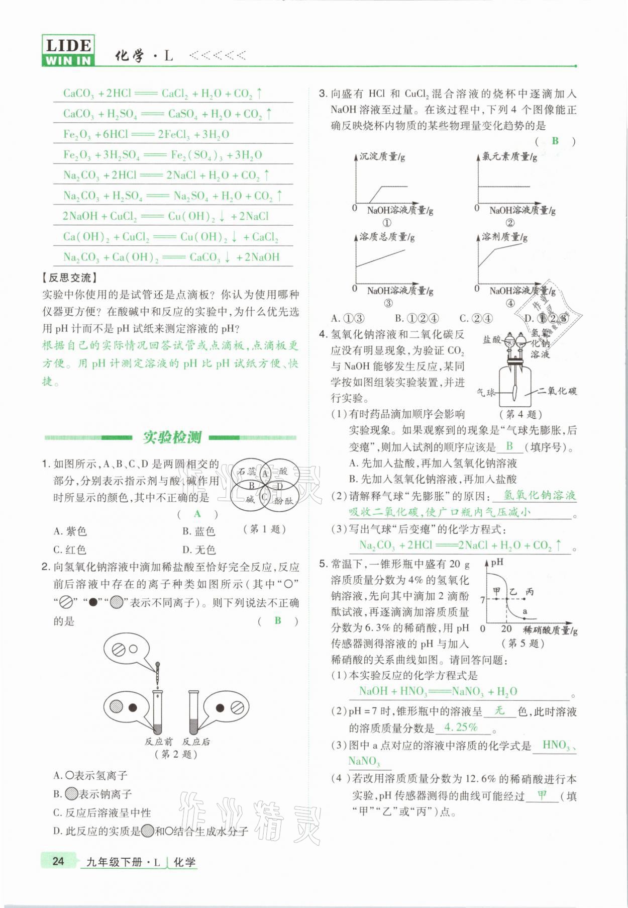 2021年高分突破課時(shí)達(dá)標(biāo)講練測(cè)九年級(jí)化學(xué)下冊(cè)魯教版 第24頁(yè)