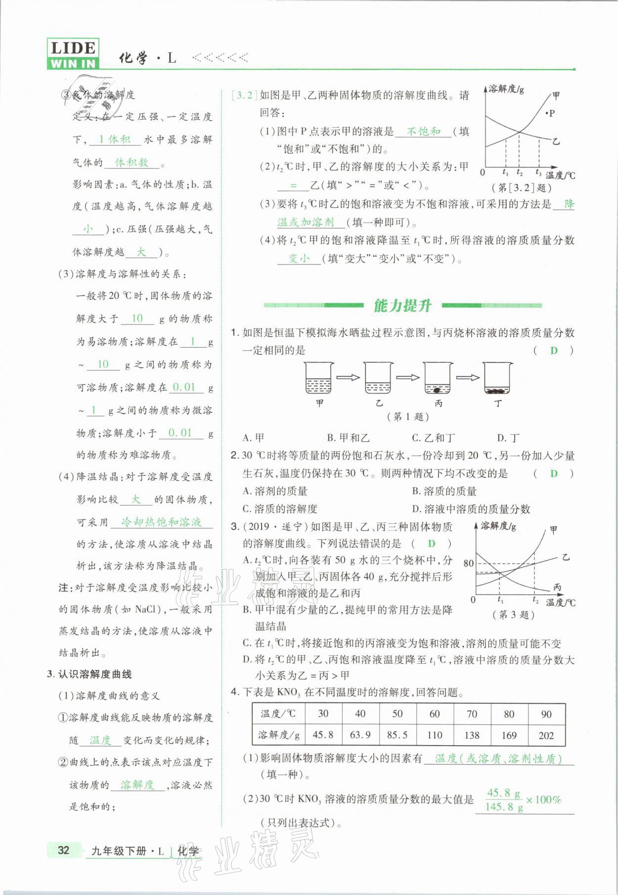 2021年高分突破課時達(dá)標(biāo)講練測九年級化學(xué)下冊魯教版 第32頁