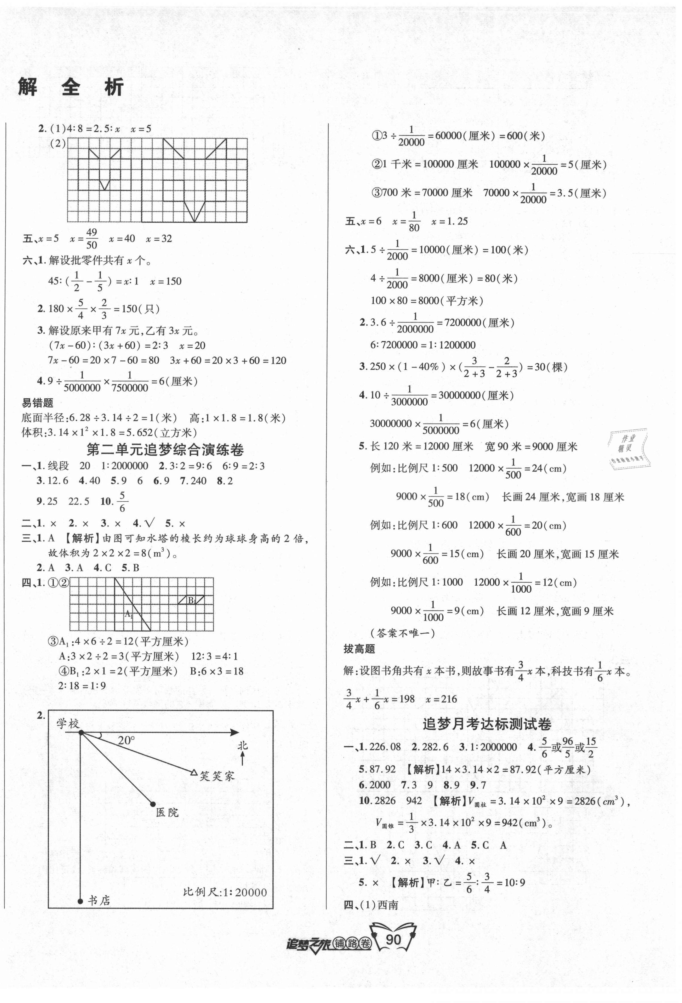 2021年追夢(mèng)之旅鋪路卷六年級(jí)數(shù)學(xué)下冊(cè)北師大版 第2頁(yè)