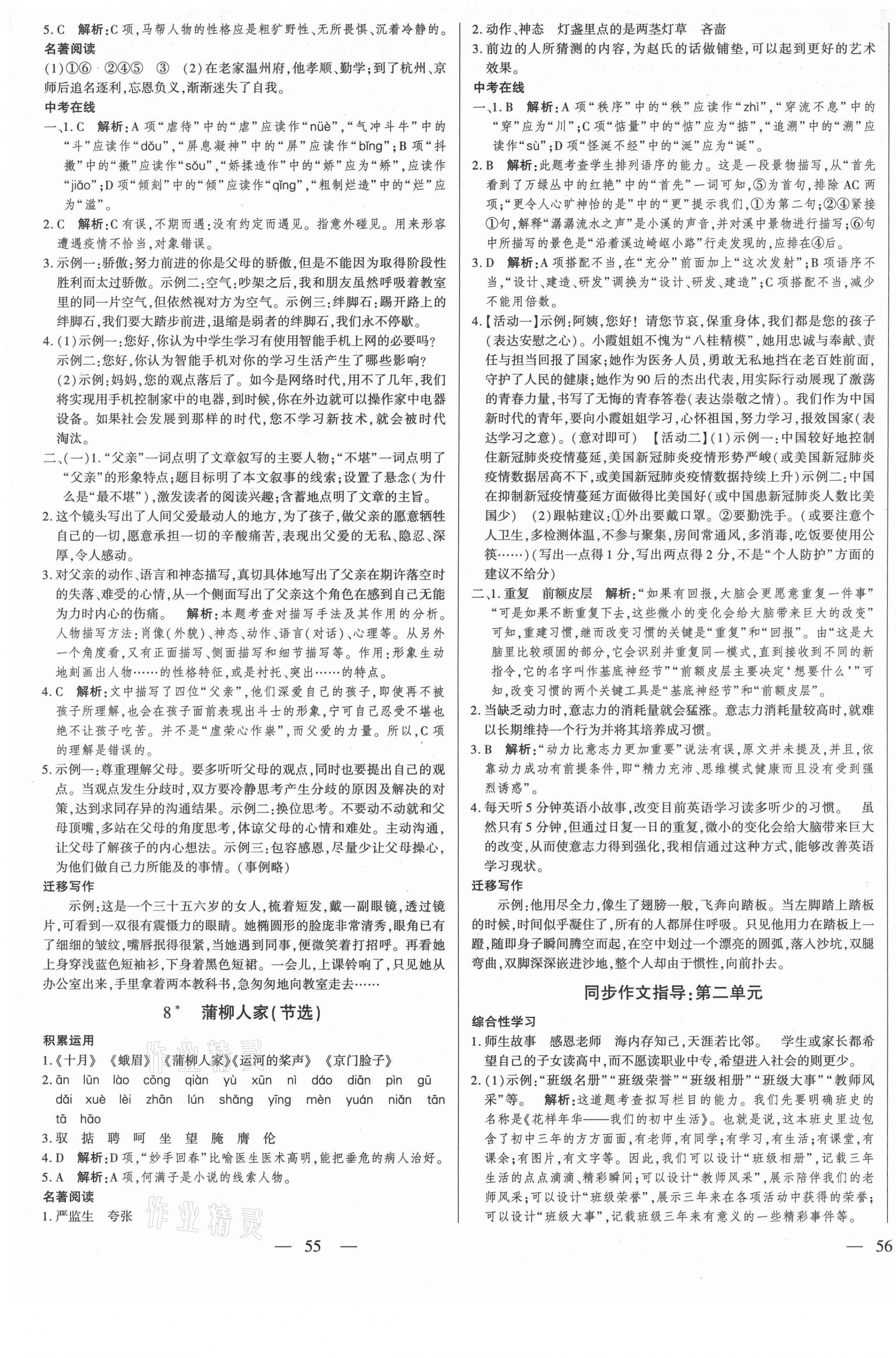2021年節節高一對一同步精練測評九年級語文下冊人教版 第5頁