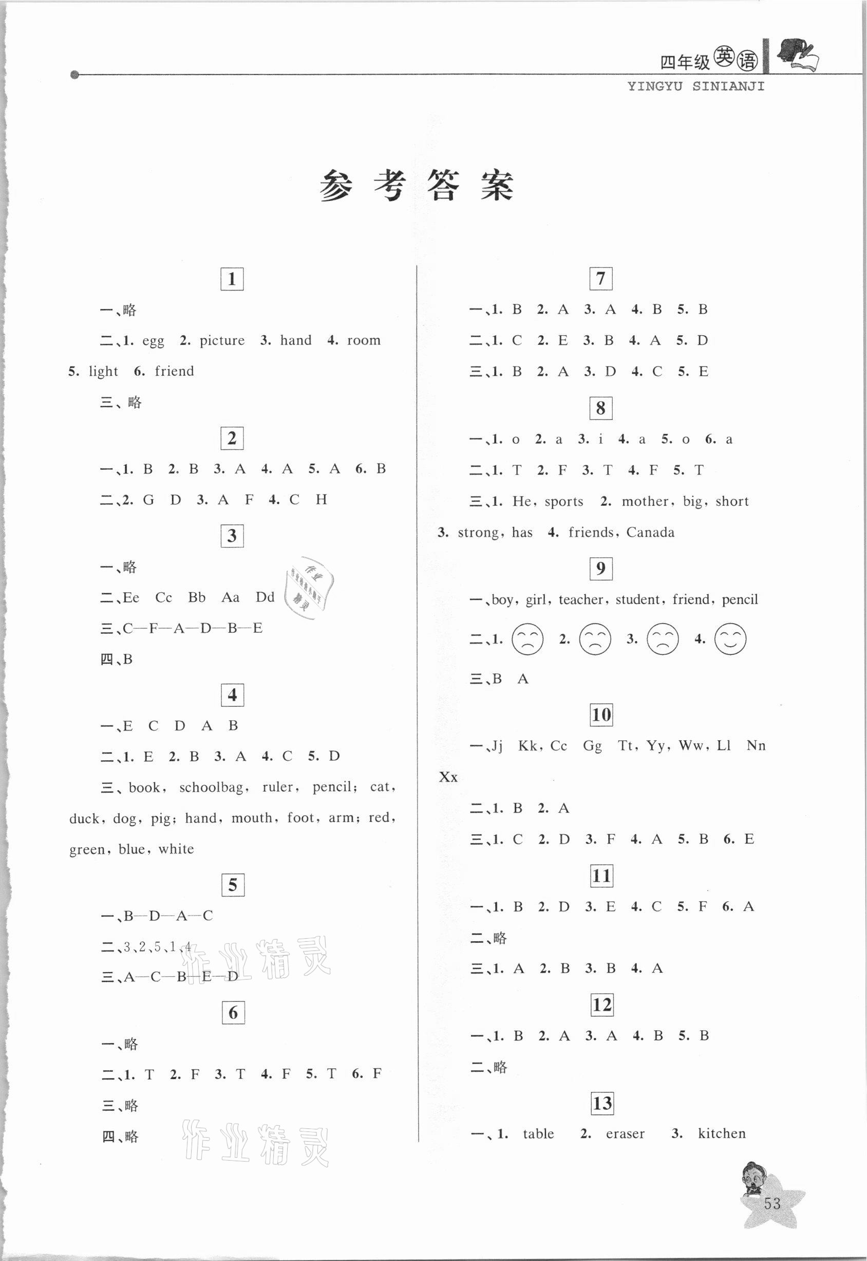 2021年藍(lán)天教育寒假優(yōu)化學(xué)習(xí)四年級(jí)英語(yǔ) 第1頁(yè)