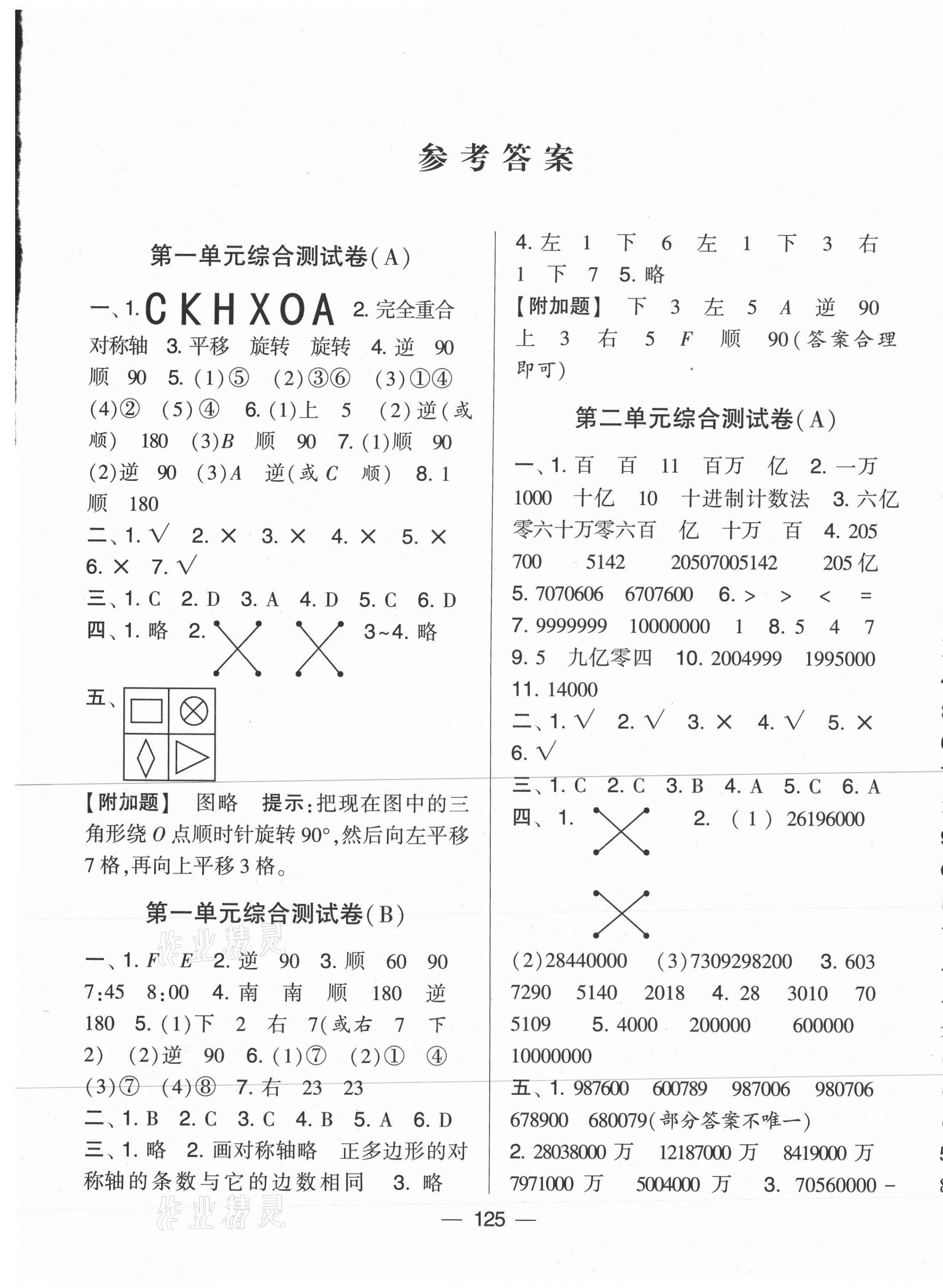 2021年學(xué)霸提優(yōu)大試卷四年級(jí)數(shù)學(xué)下冊(cè)江蘇國(guó)標(biāo)版 第1頁