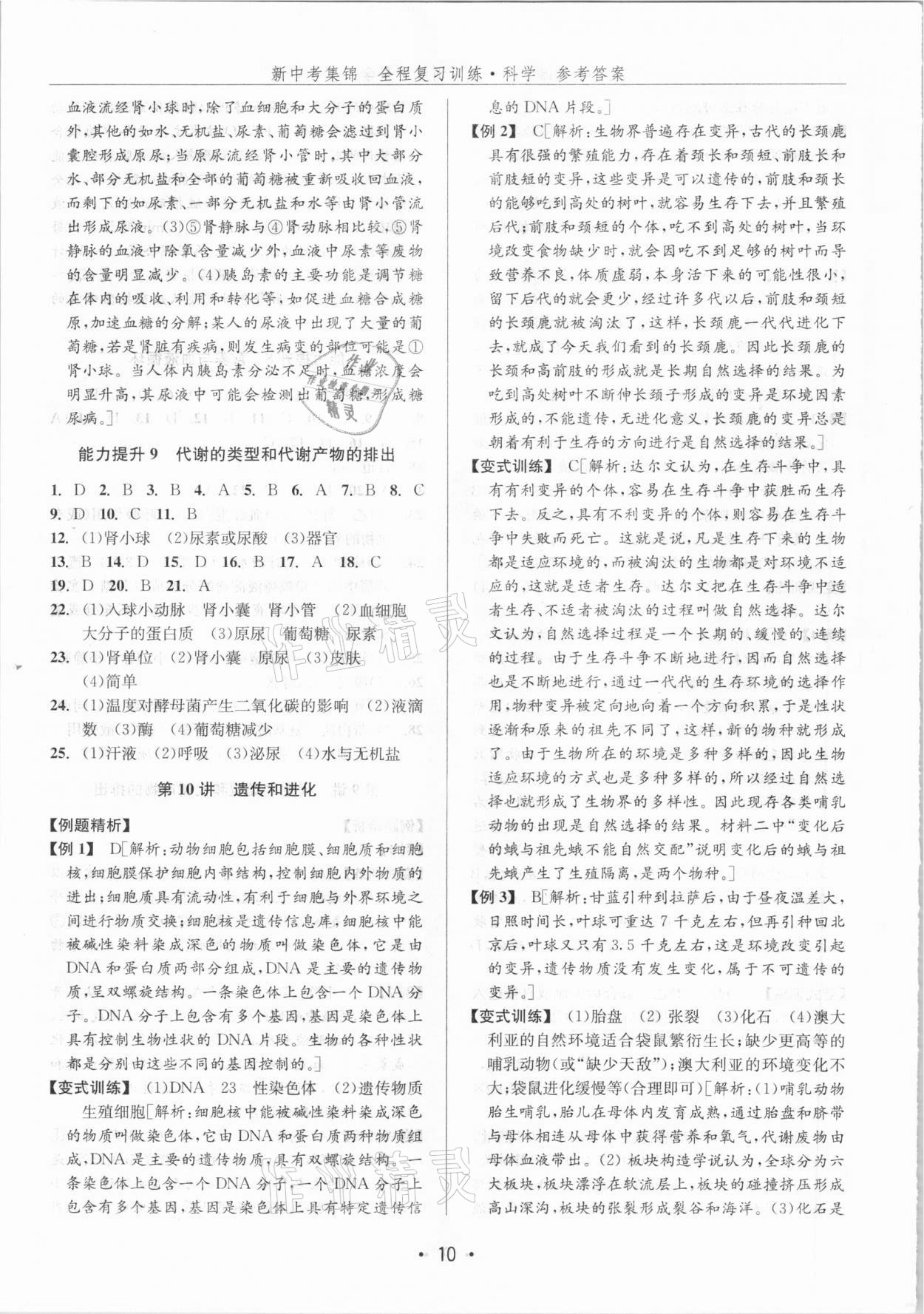 2021年新中考集錦全程復(fù)習(xí)訓(xùn)練科學(xué)浙教版 第10頁