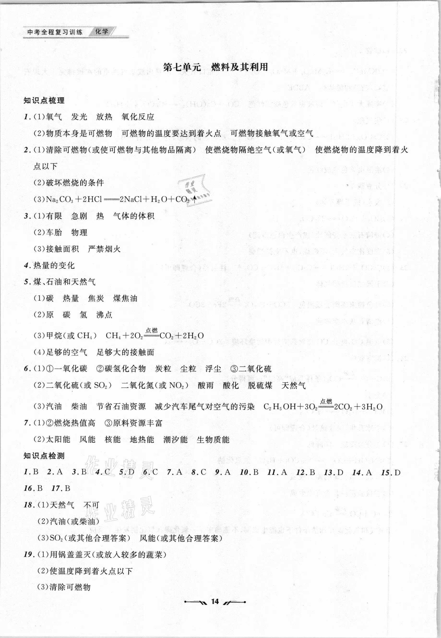 2021年中考全程復(fù)習(xí)訓(xùn)練化學(xué)錦州專版 第14頁