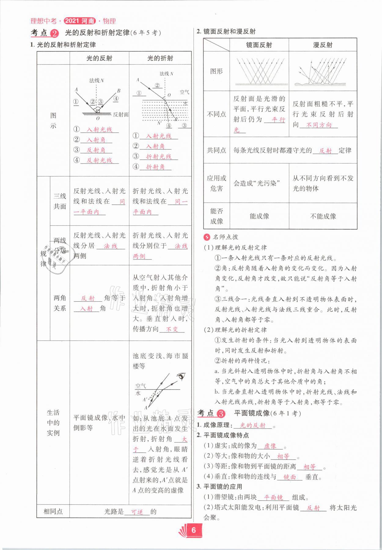 2021年理想中考物理河南專版 參考答案第6頁