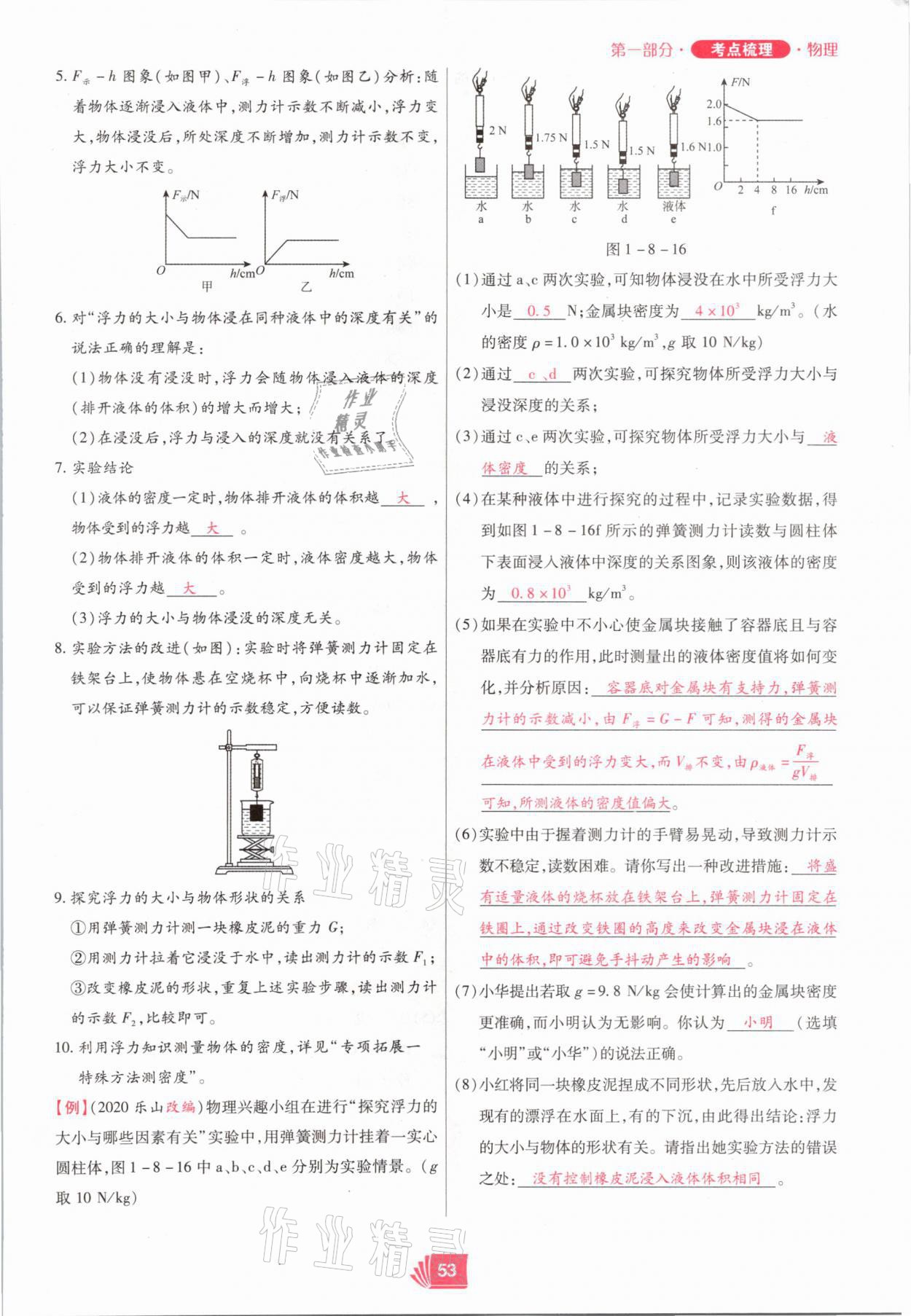 2021年理想中考物理河南專版 參考答案第53頁