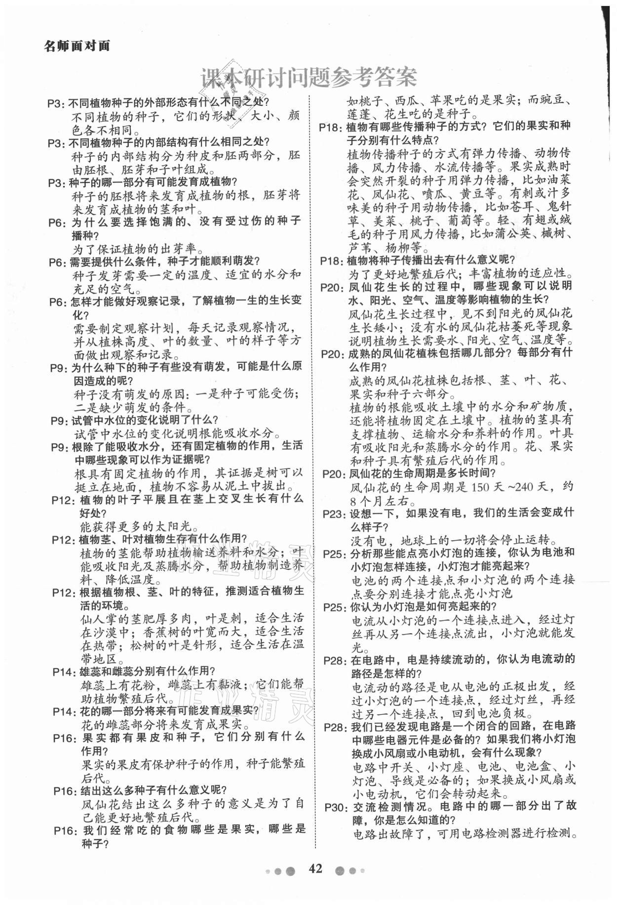 2021年名師面對(duì)面先學(xué)后練四年級(jí)科學(xué)下冊(cè)教科版 第1頁(yè)