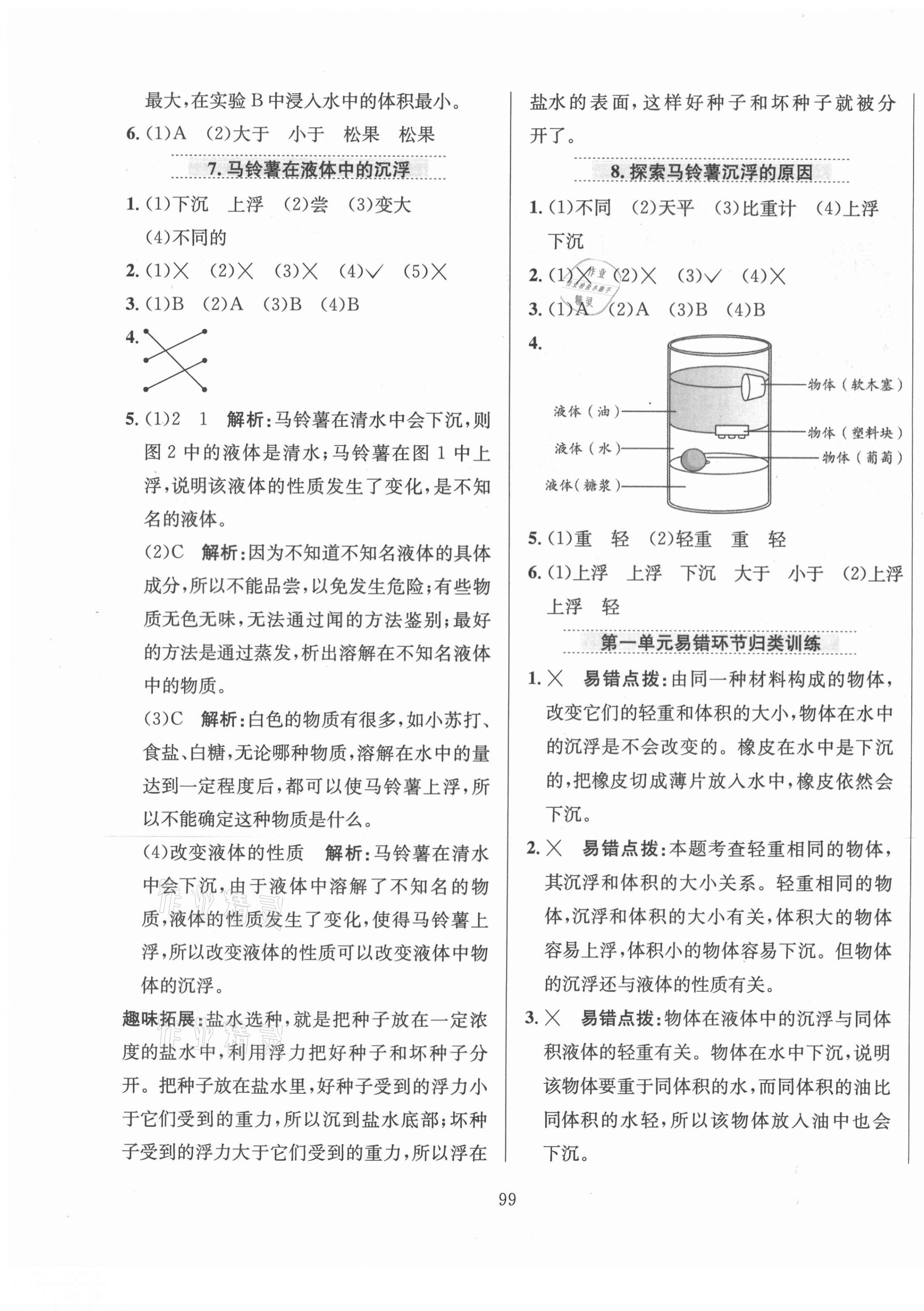 2021年小學(xué)教材全練五年級科學(xué)下冊教科版 第3頁