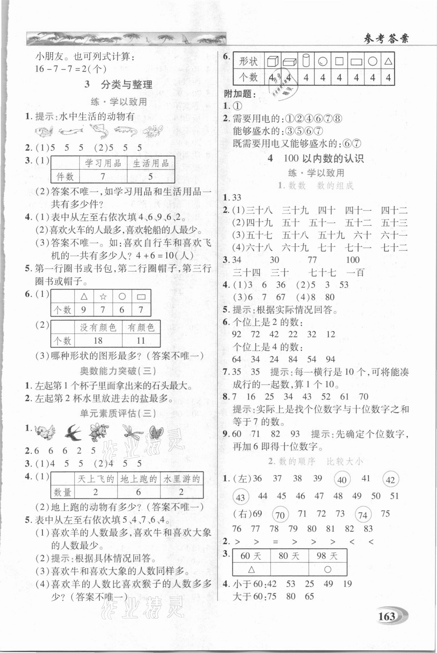 2021年新世紀(jì)英才引探練創(chuàng)英才教程一年級(jí)數(shù)學(xué)下冊(cè)人教版 第3頁(yè)